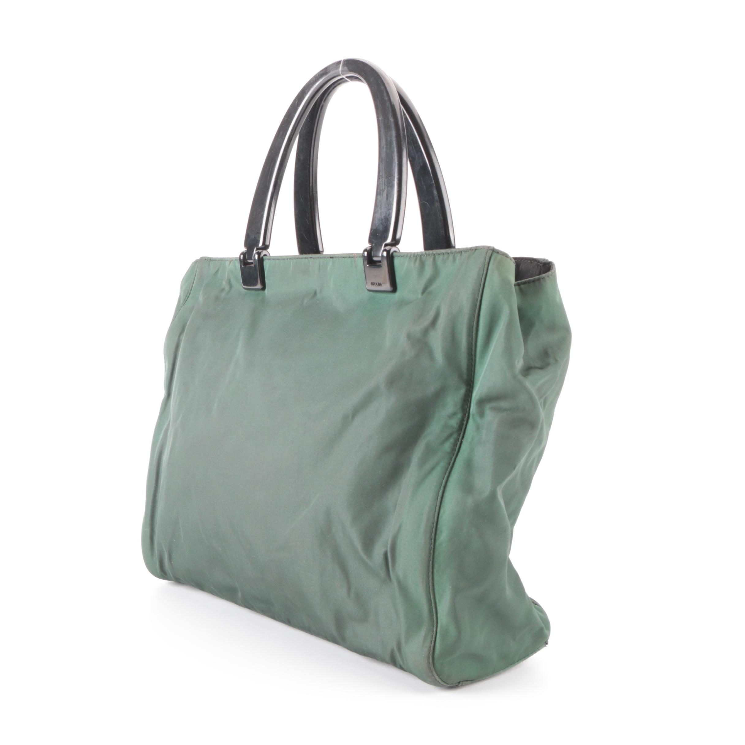 Prada Small Tote Bag in Tessuto Nylon with Composite Handles