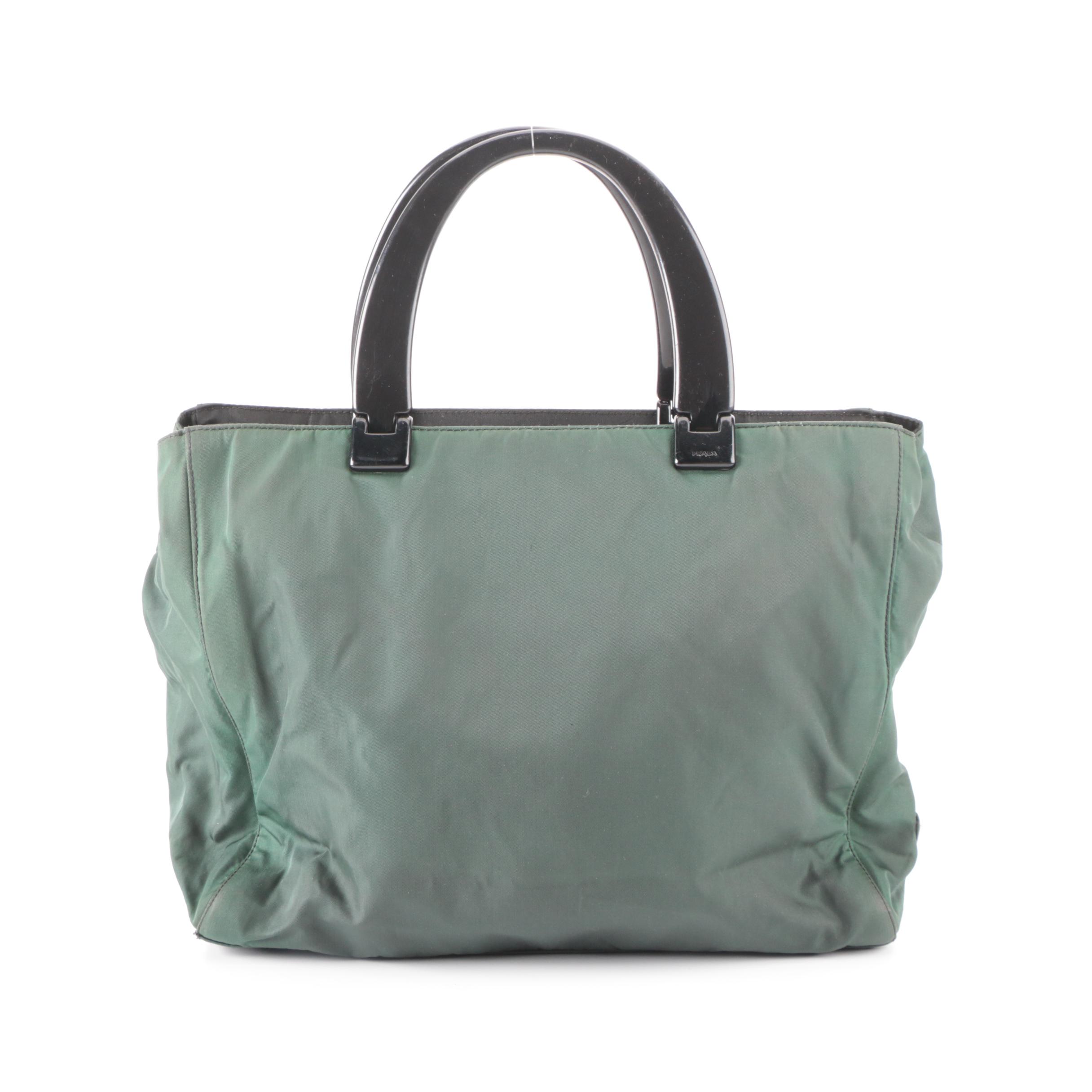 Prada Small Tote Bag in Tessuto Nylon with Composite Handles