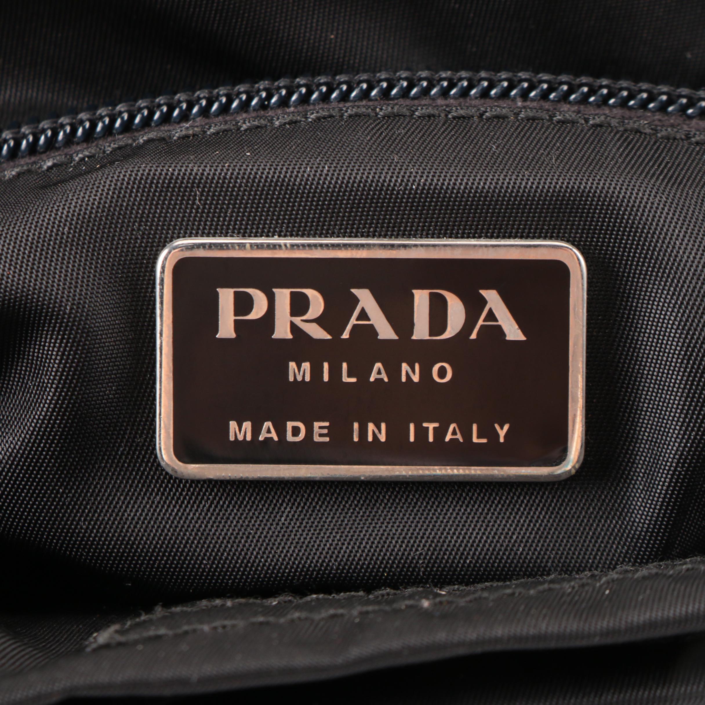 Prada Small Tote Bag in Tessuto Nylon with Composite Handles