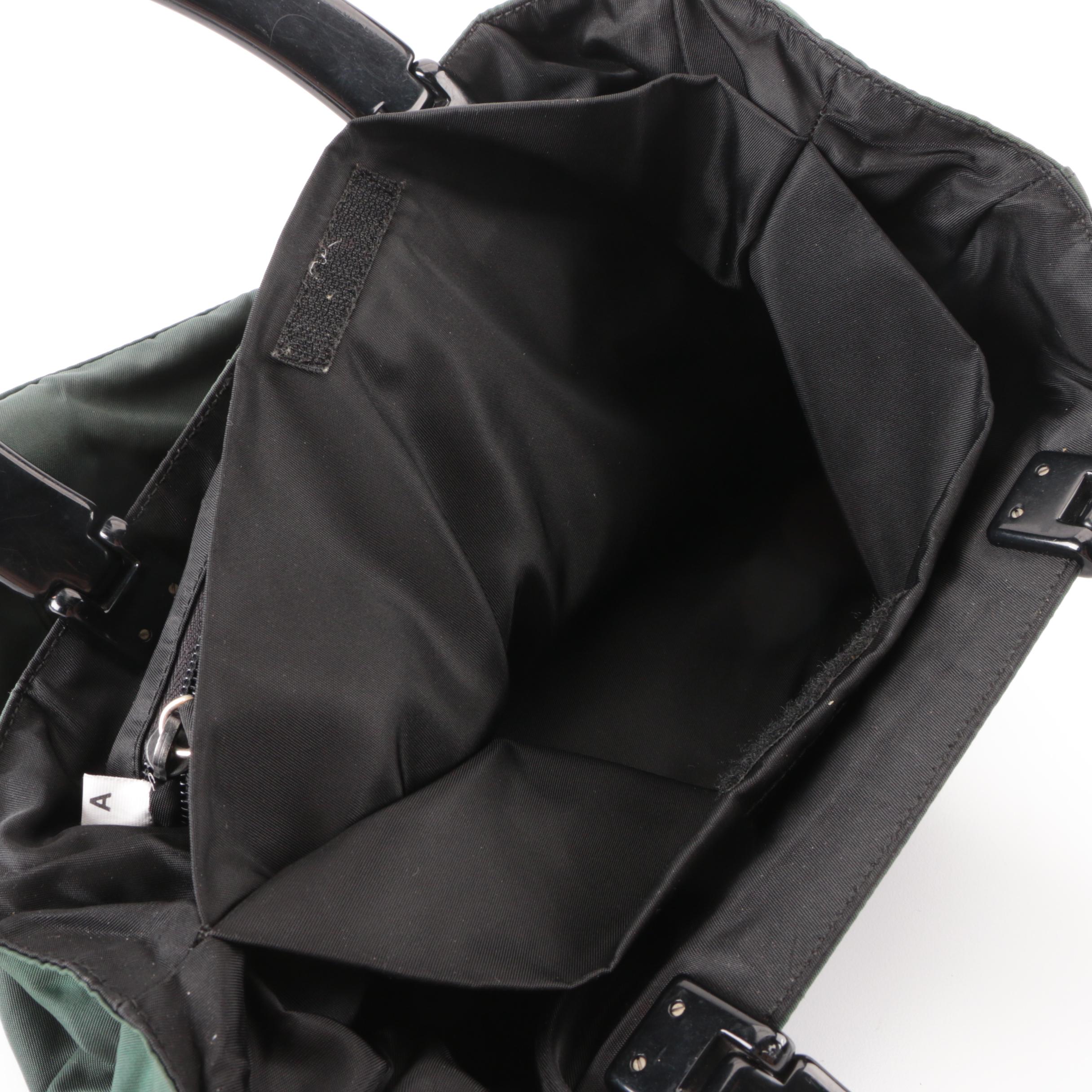 Prada Small Tote Bag in Tessuto Nylon with Composite Handles