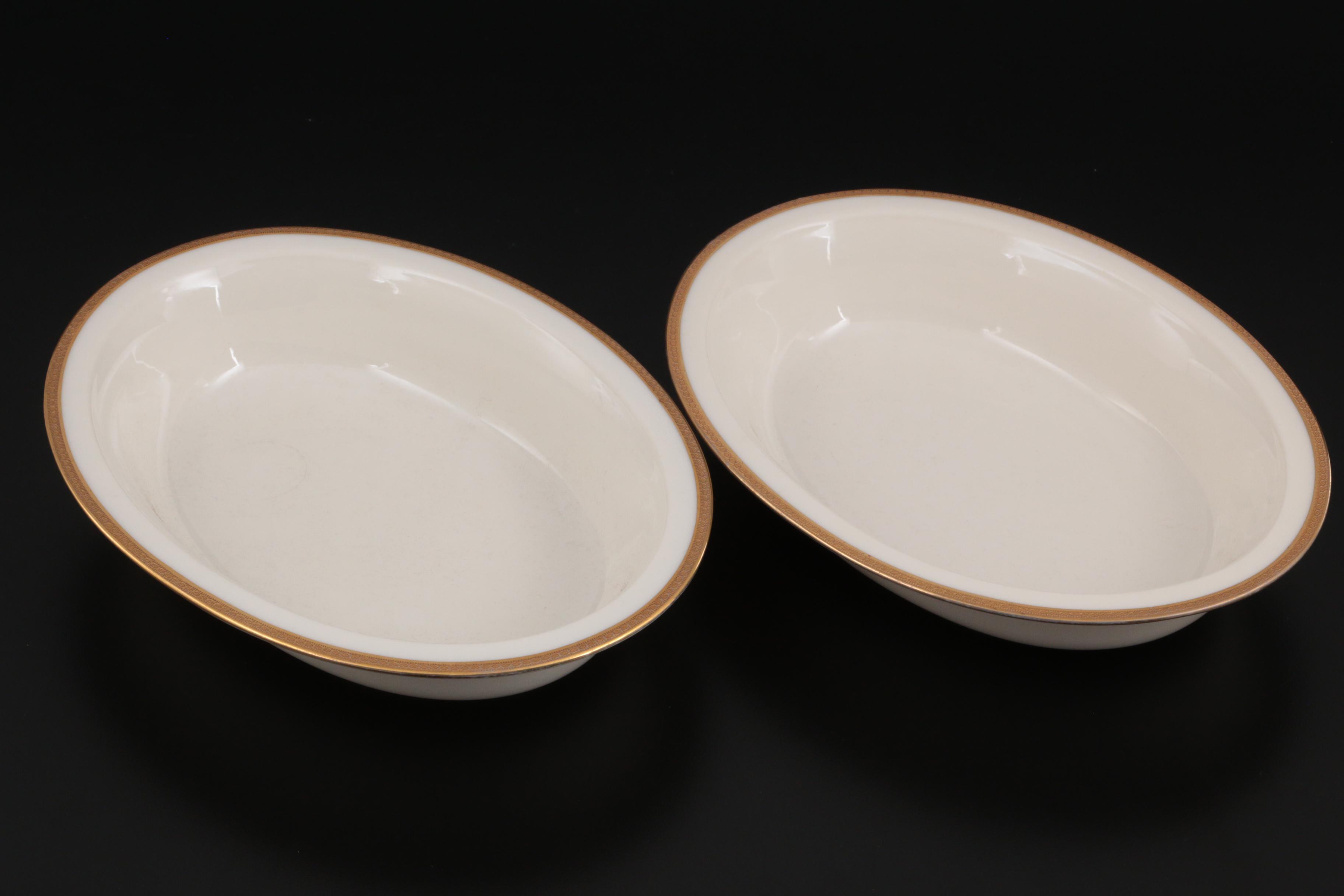 Lenox for Tiffany & Co. "Lowell" Porcelain Vegetable Bowls and Serving Platter