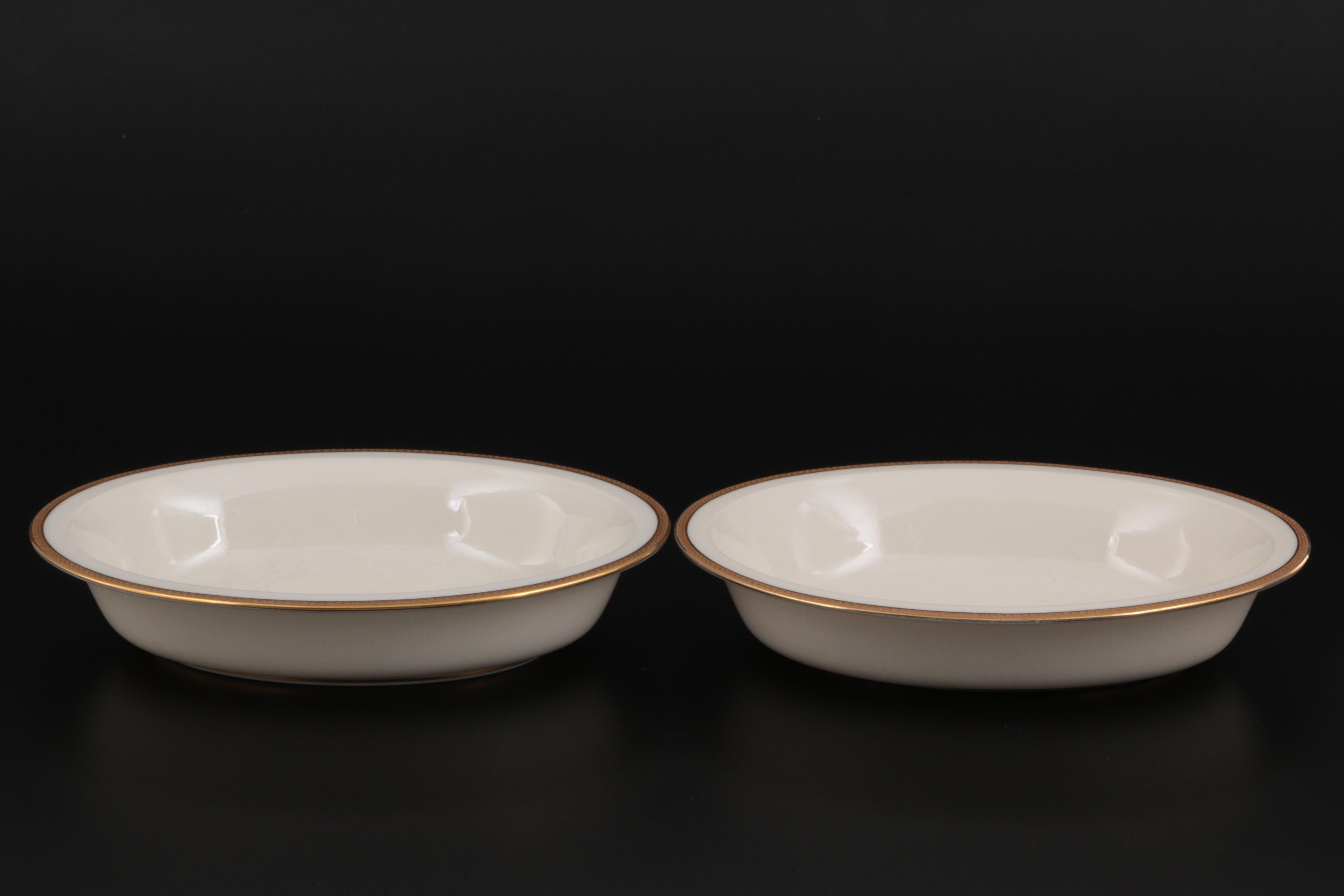 Lenox for Tiffany & Co. "Lowell" Porcelain Vegetable Bowls and Serving Platter