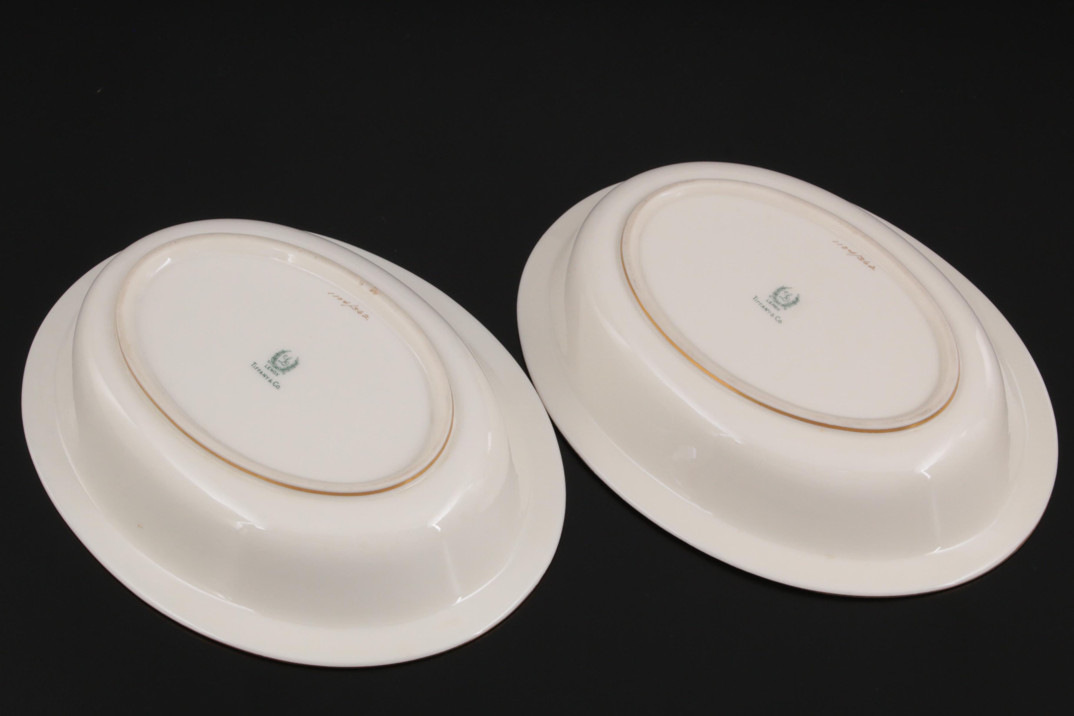 Lenox for Tiffany & Co. "Lowell" Porcelain Vegetable Bowls and Serving Platter