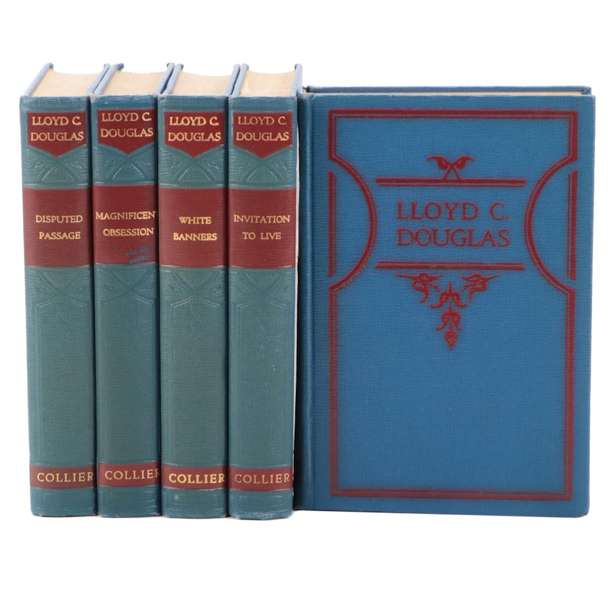 Lloyd C. Doughlas Novel Collection Including "The Robe," Mid-20th Century