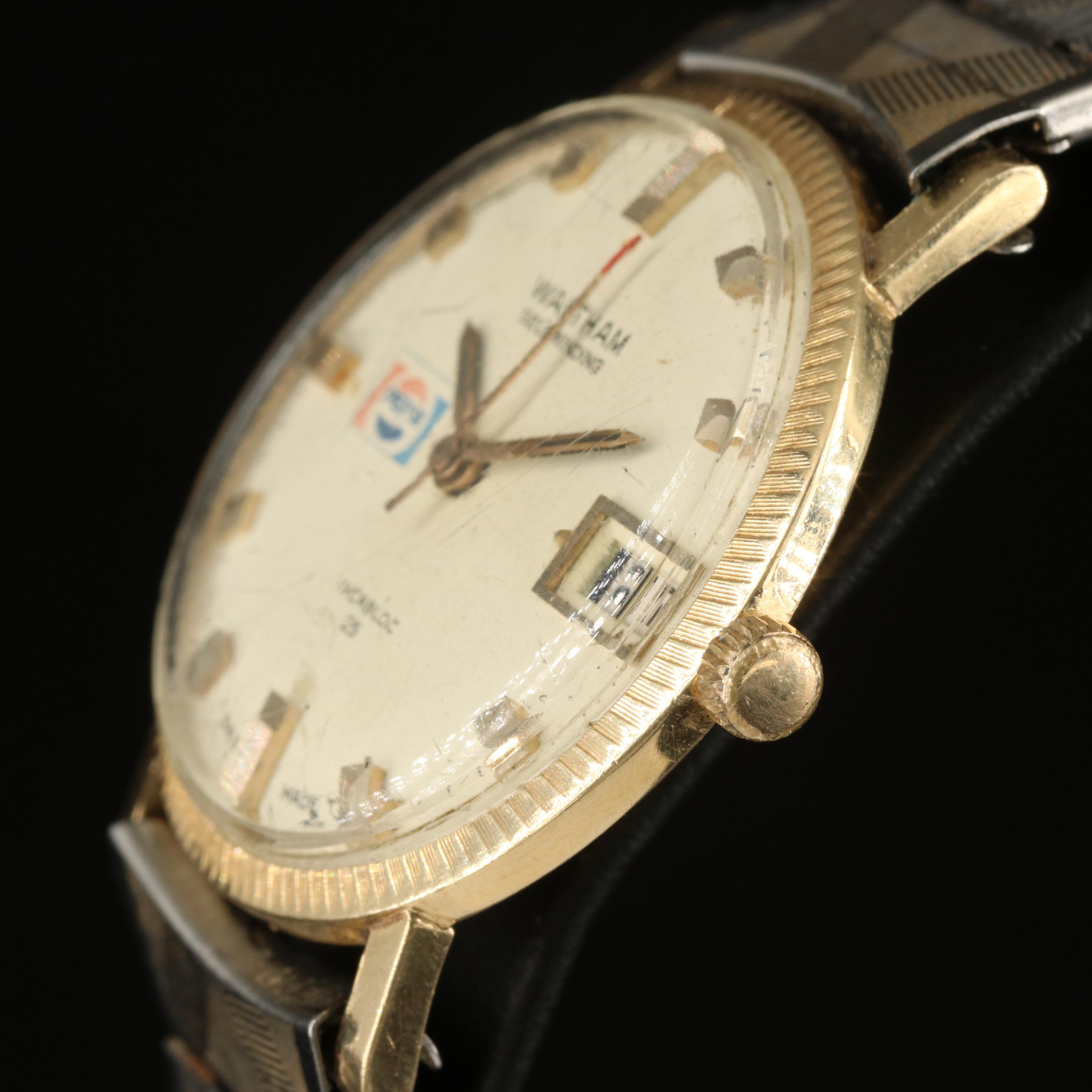 14K Waltham Pepsi Automatic Watch