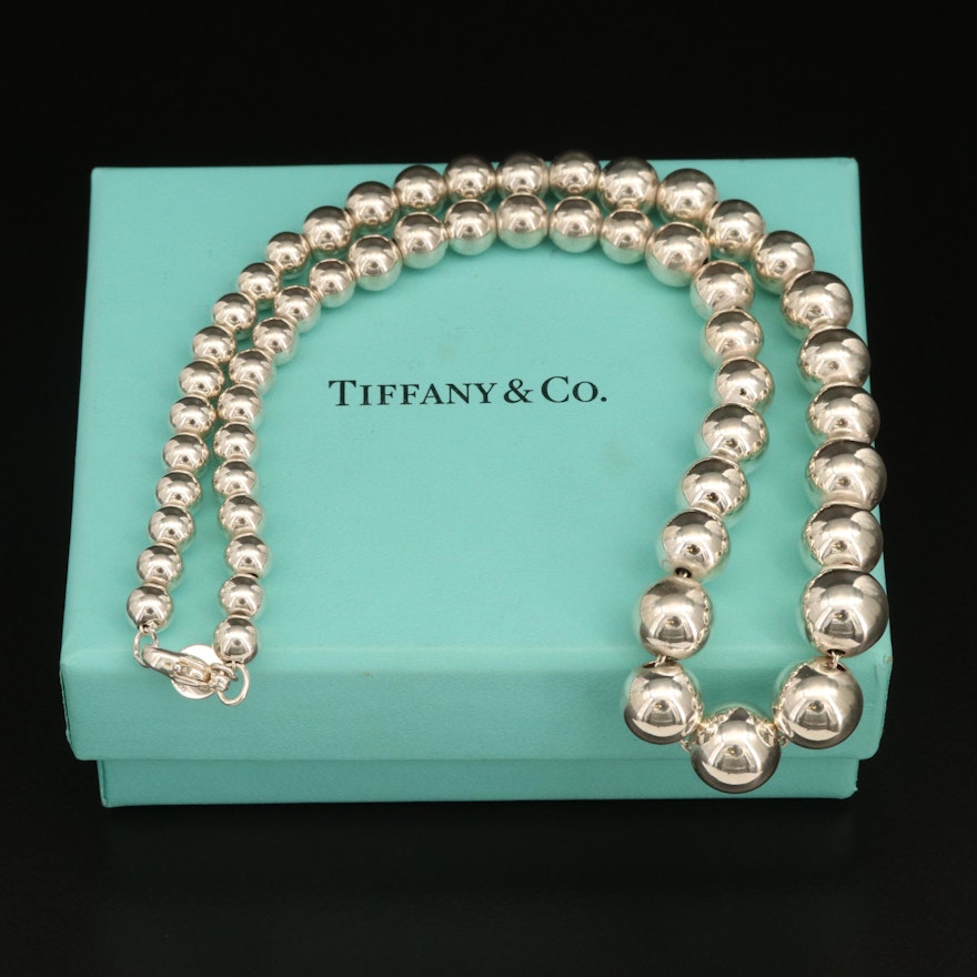 Tiffany & Co. "Hardware" Sterling Graduated Necklace