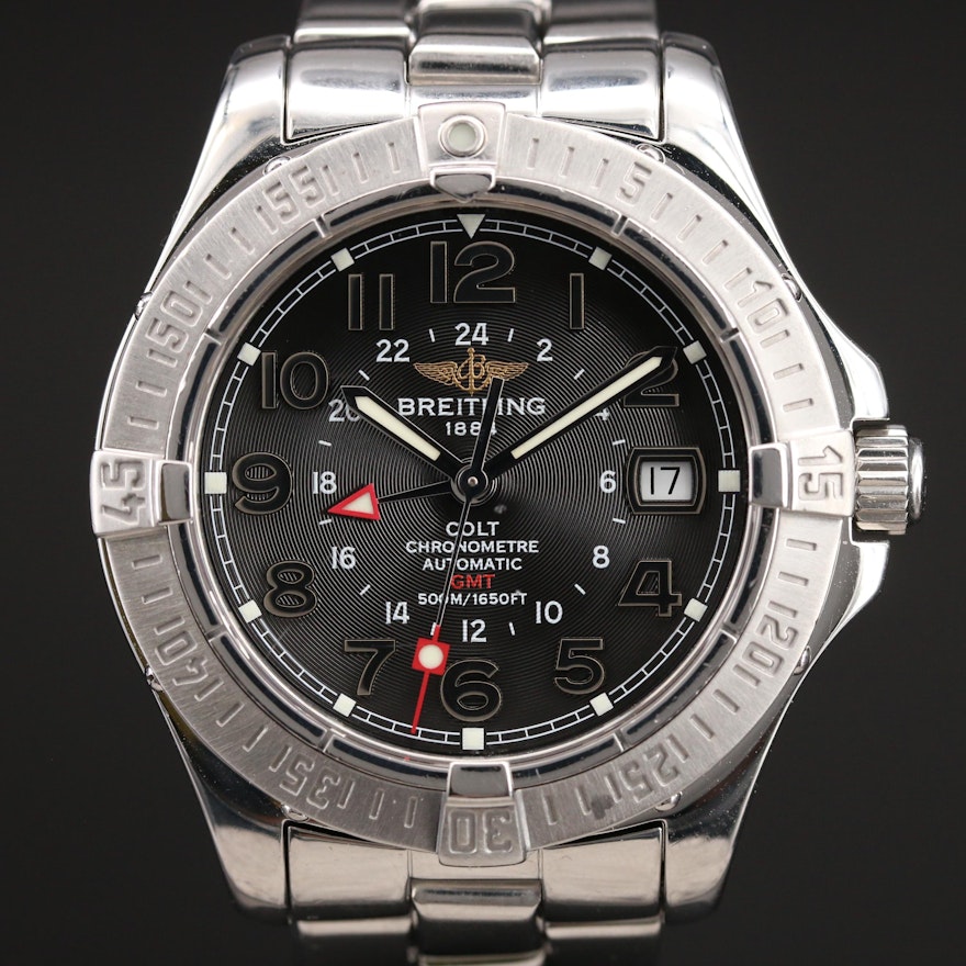 Breitling Colt GMT Automatic Stainless Steel Wristwatch