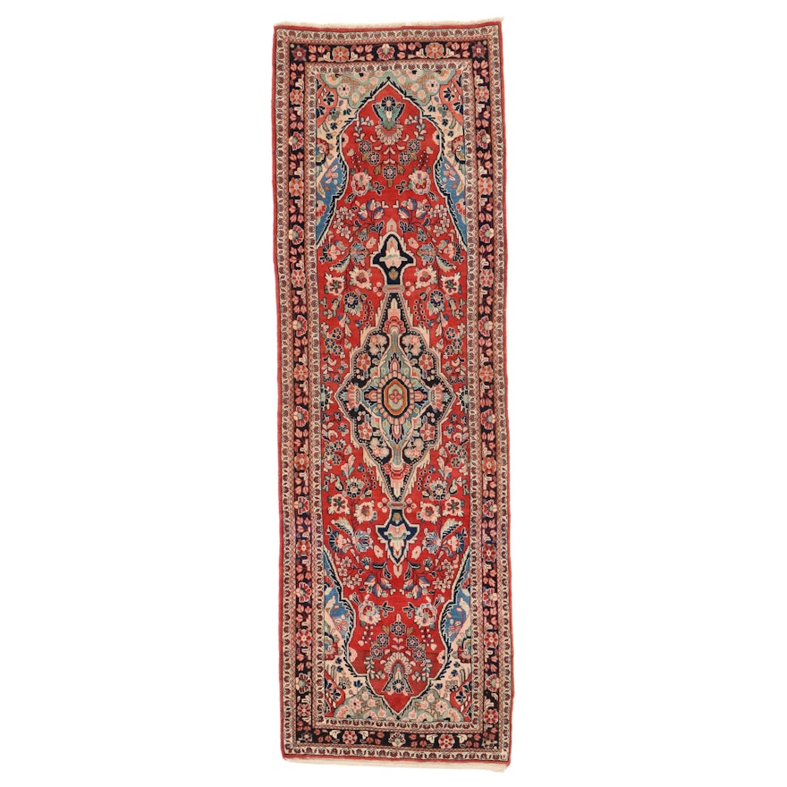 3'9 x 12' Hand-Knotted Persian Mahal Long Rug