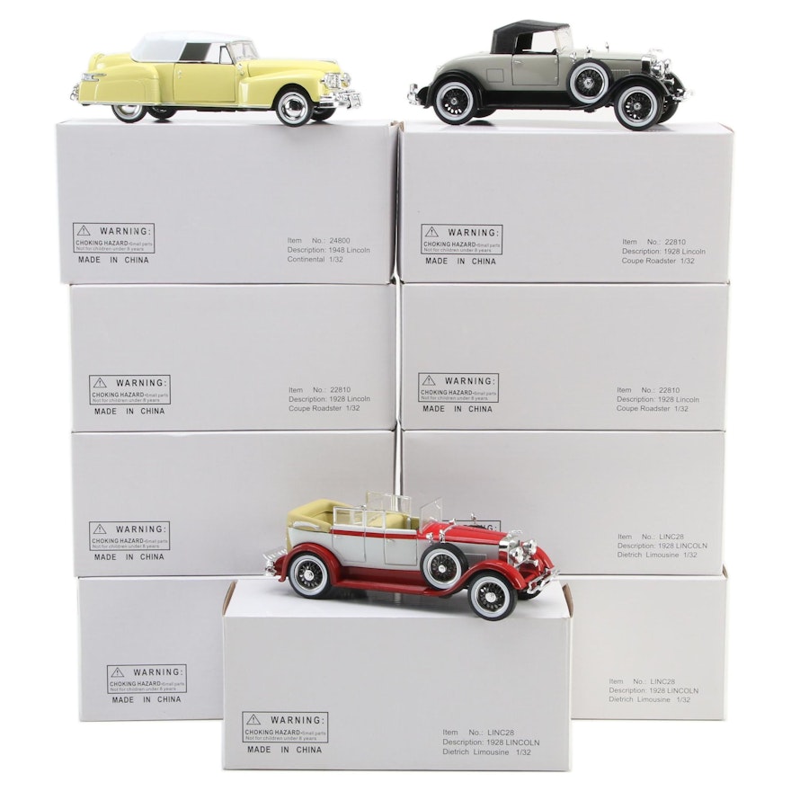 Arko Lincoln Dietrich, Roadster and Continental 1:32 Scale Diecast Model Cars