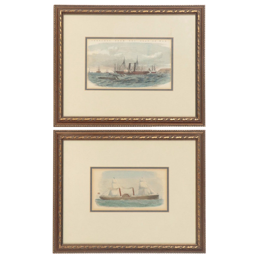 "Sketches From The Seat of War" and "Steamer Adriatic" Engravings