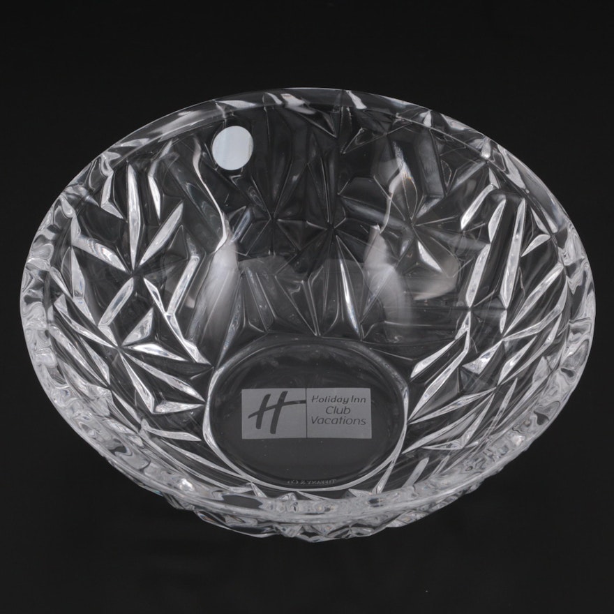 Tiffany & Co. "Rock Cut" Crystal Round Bowl