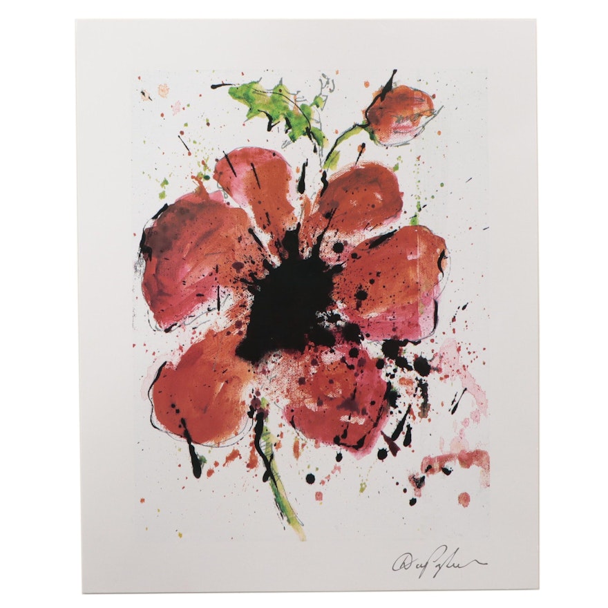 Giclée After Dominic Panghorn "Abstract Poppy," 21st Century