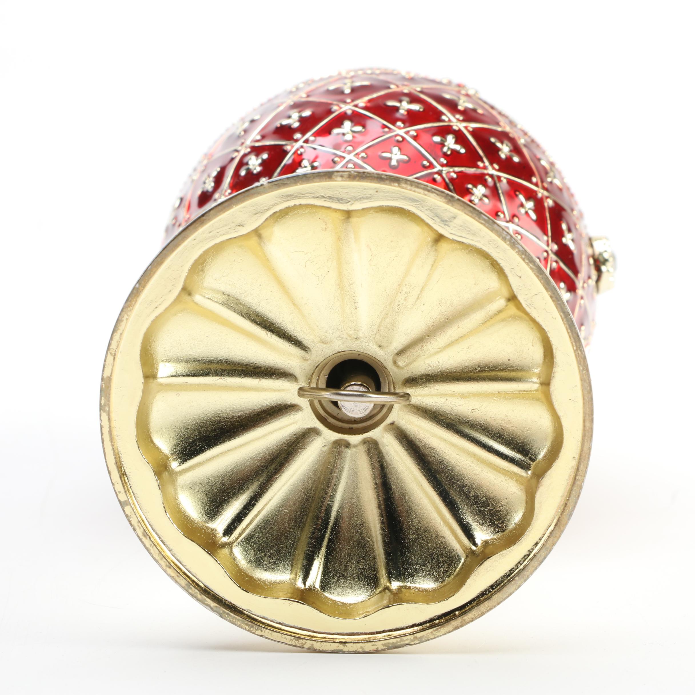 Embellished Metal Egg Music Box