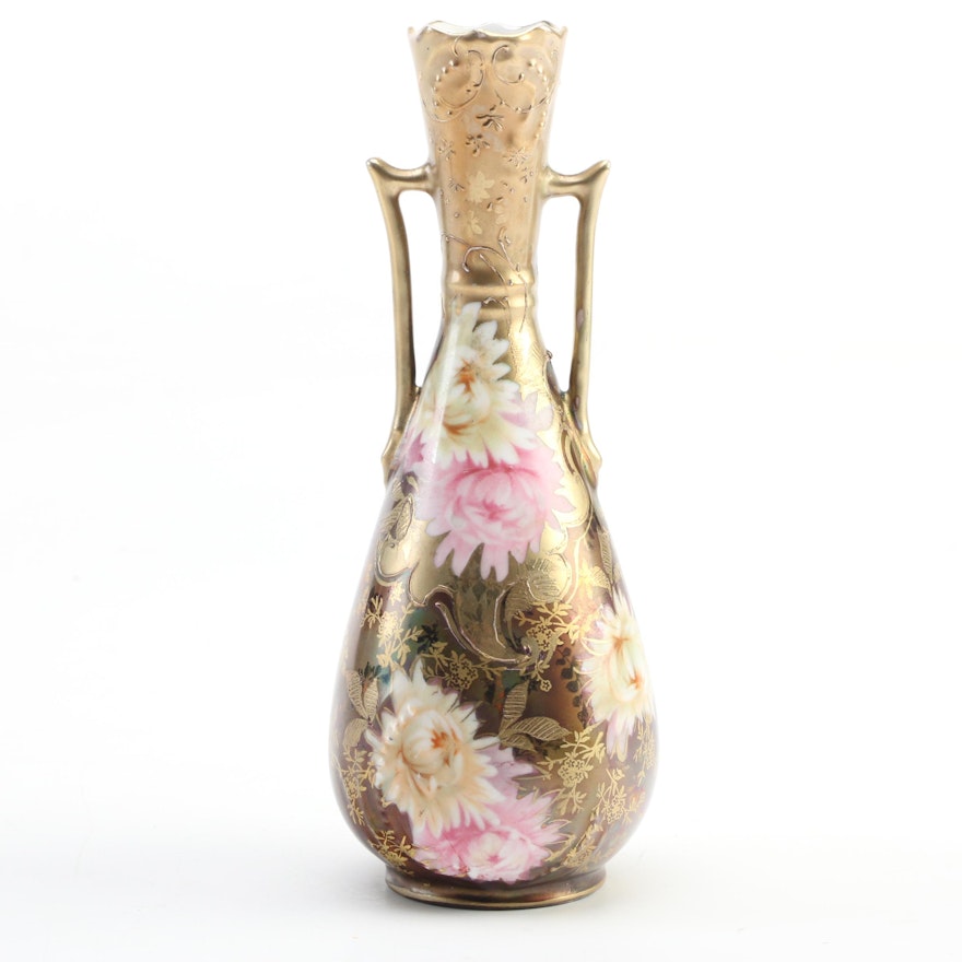 Royal Vienna Hand-Painted Gilt Porcelain Vase