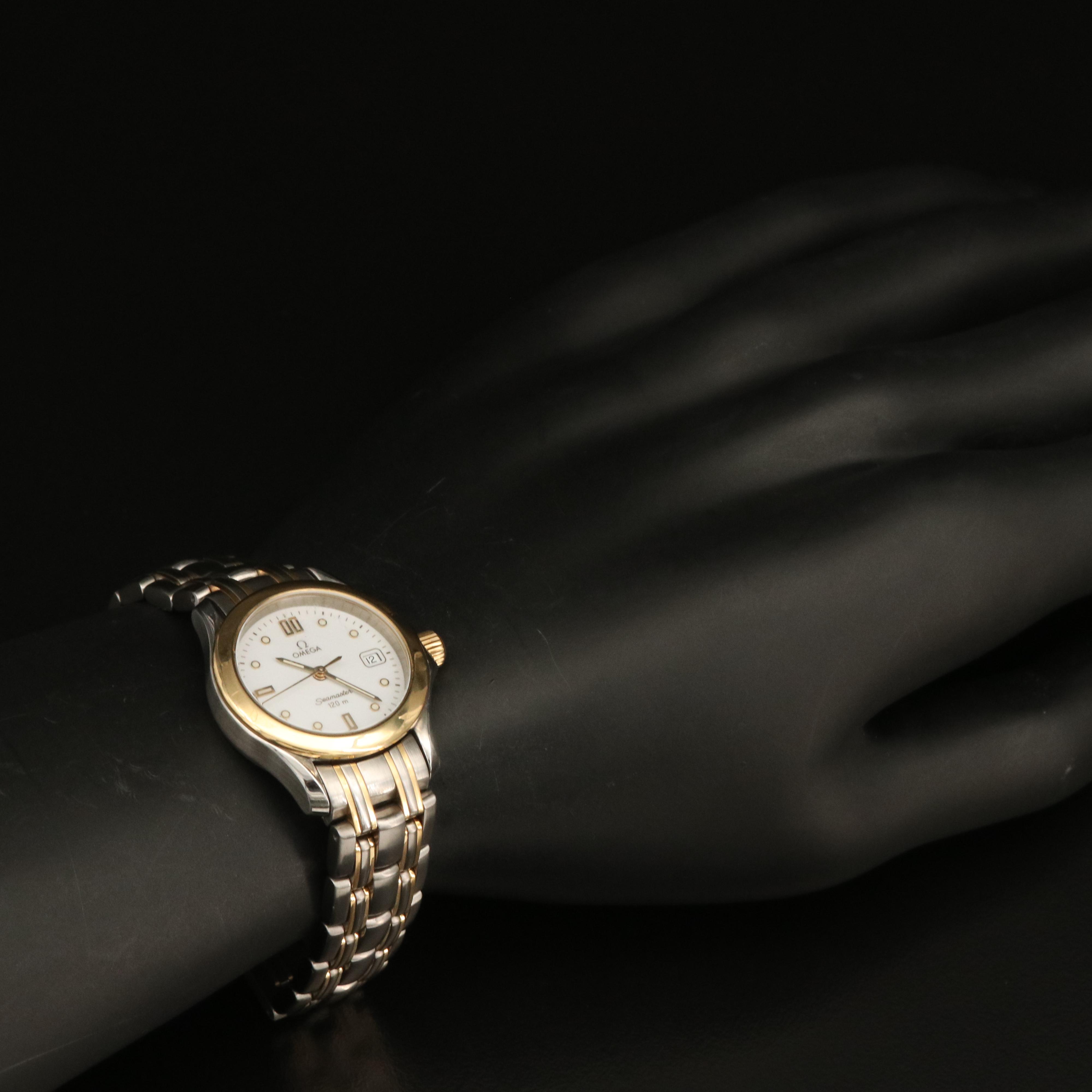 Omega Seamaster 18K and Stainless Steel Quartz Watch