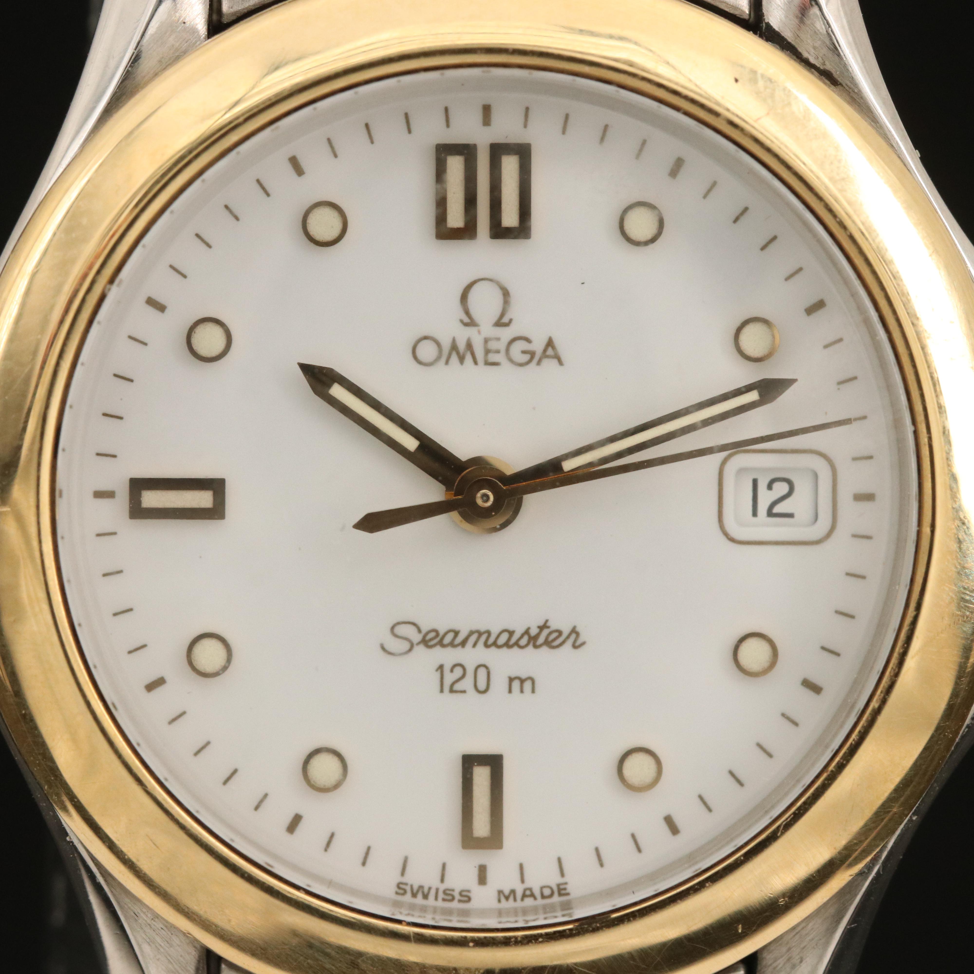 Omega Seamaster 18K and Stainless Steel Quartz Watch