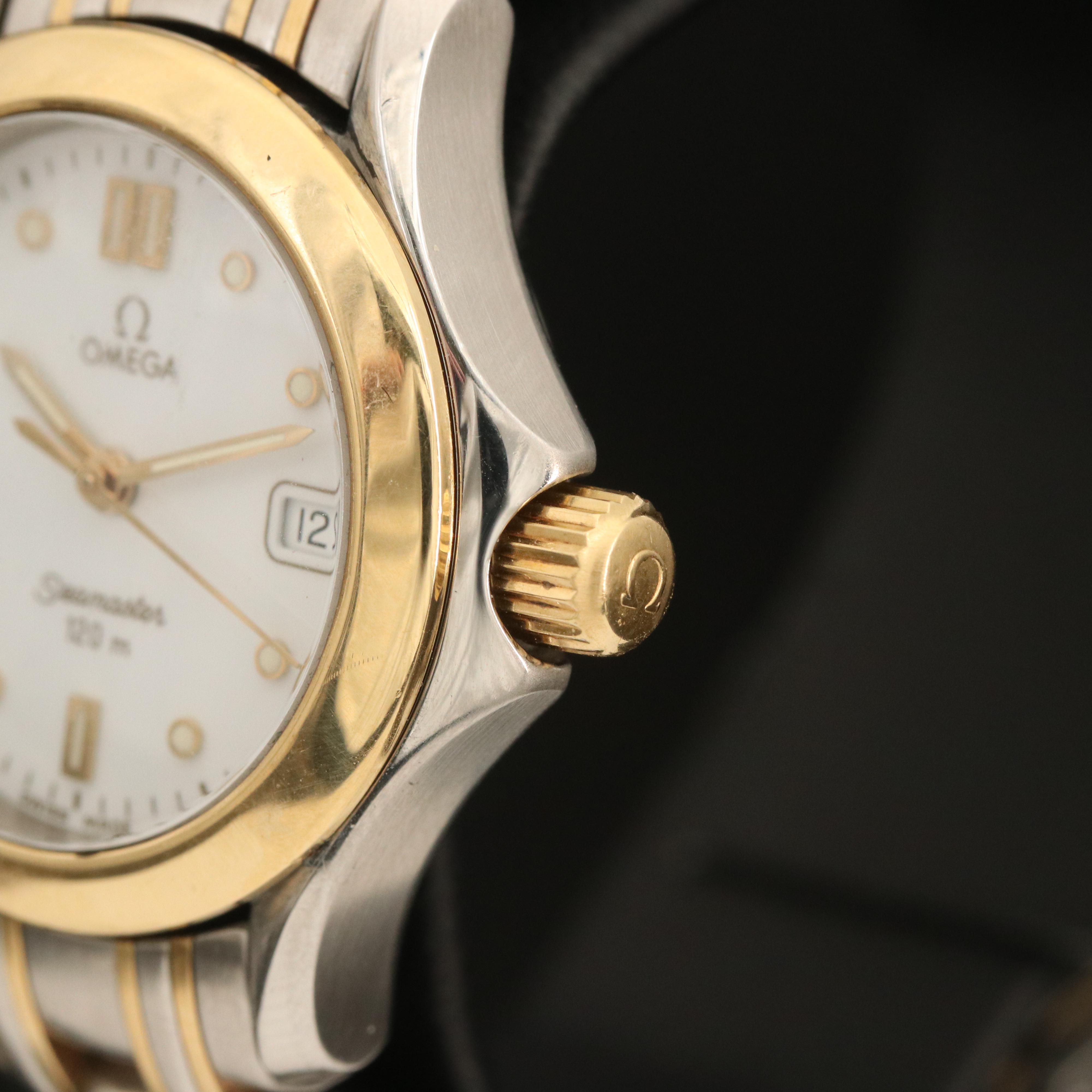 Omega Seamaster 18K and Stainless Steel Quartz Watch