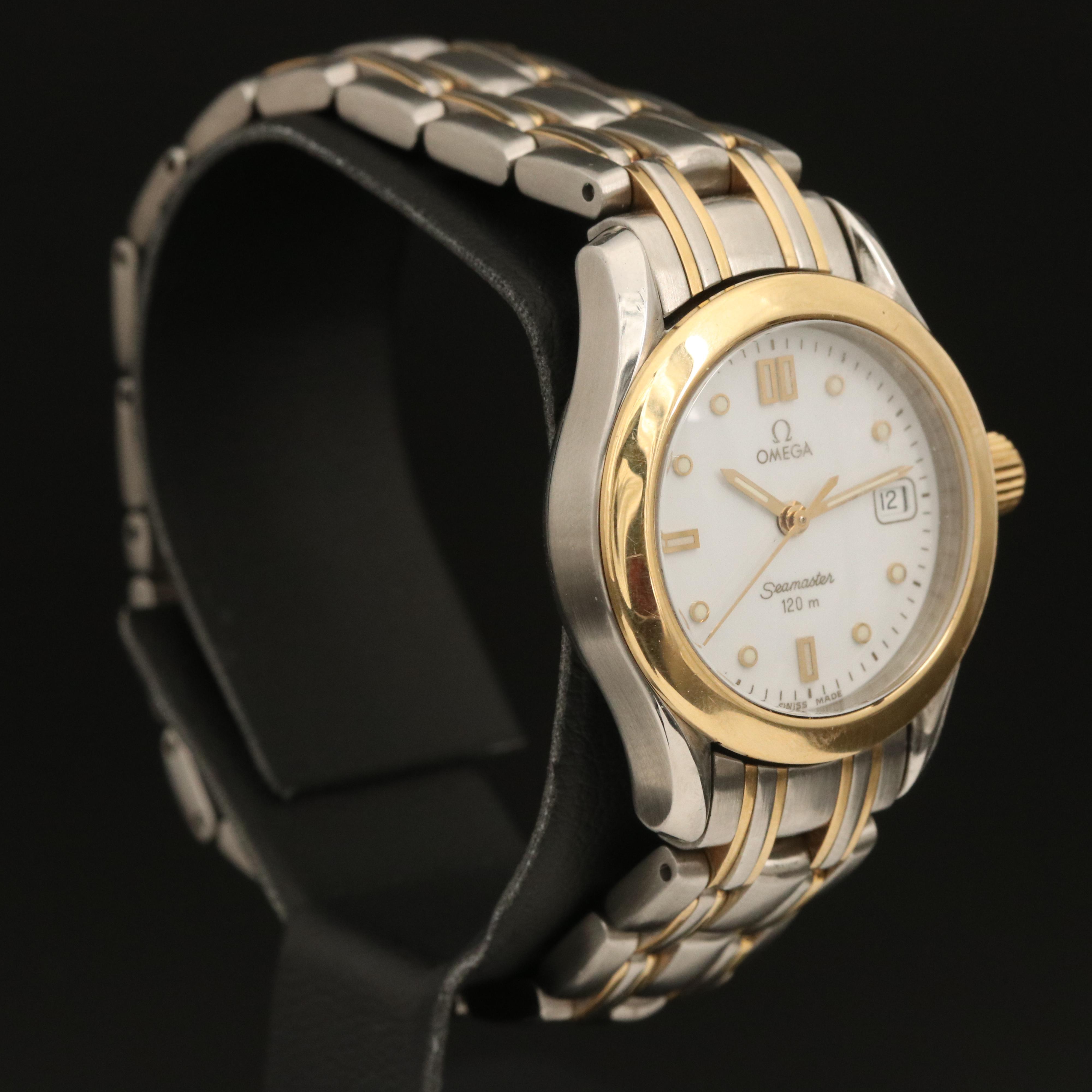 Omega Seamaster 18K and Stainless Steel Quartz Watch