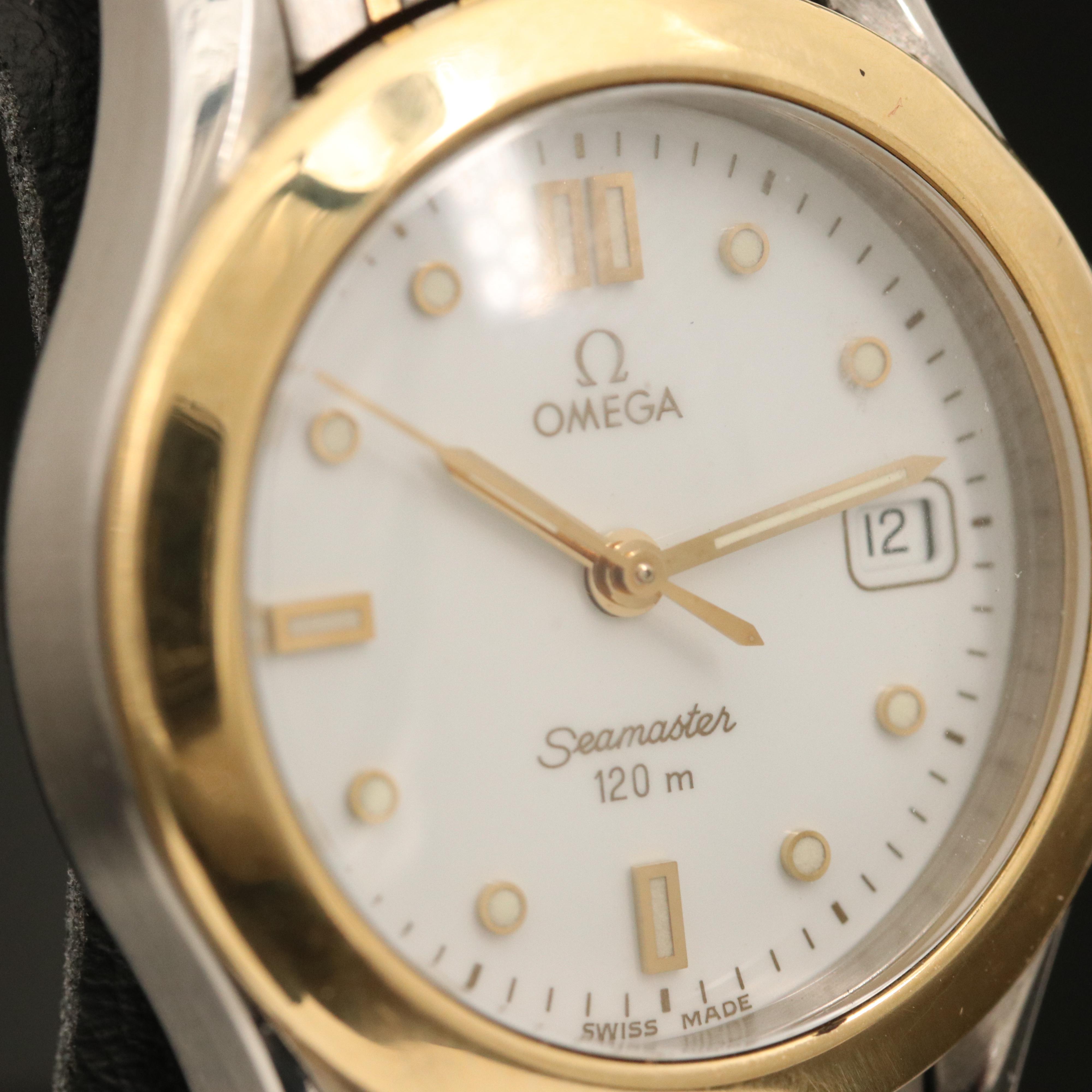 Omega Seamaster 18K and Stainless Steel Quartz Watch