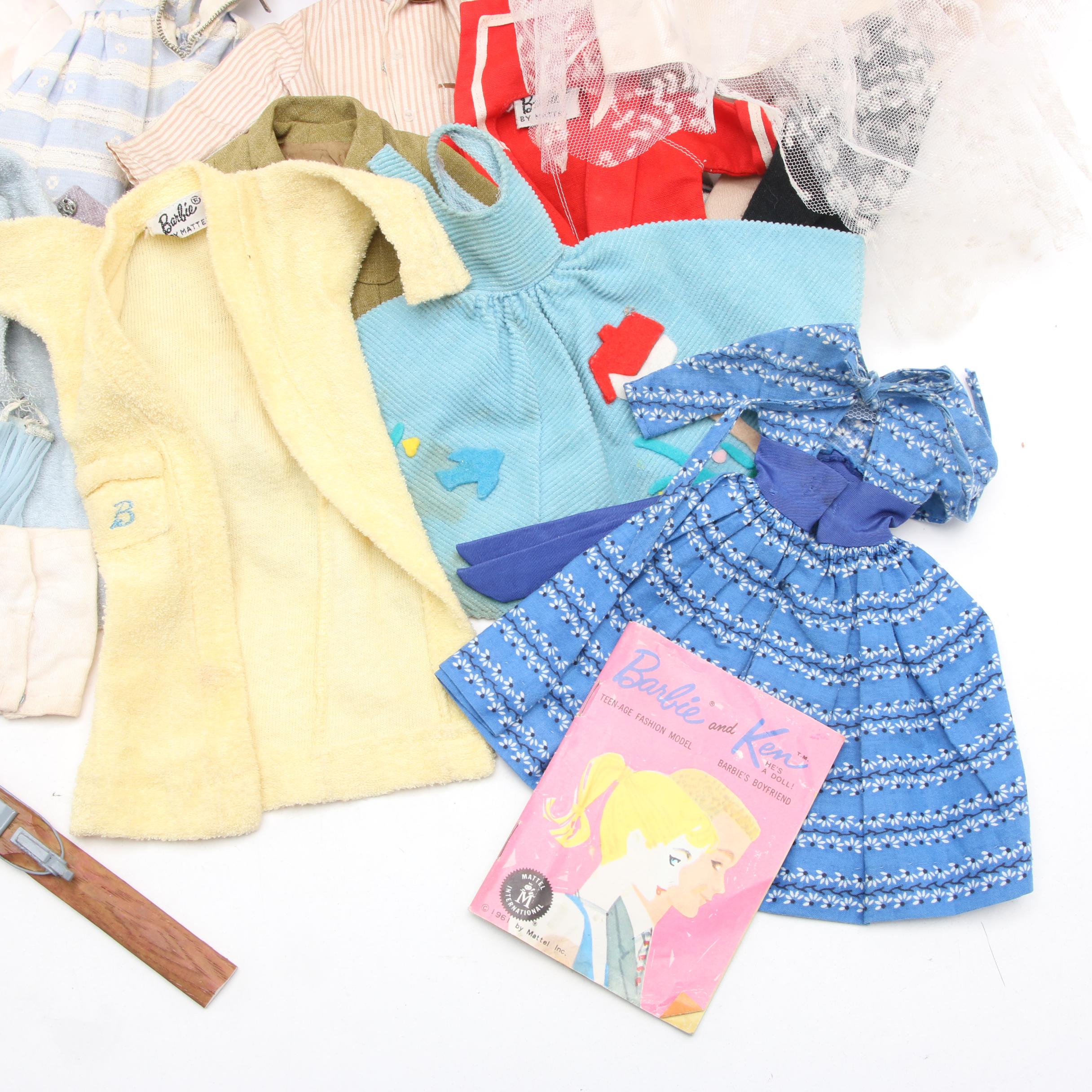 1958 Mattel Barbie and 1960 Ken Dolls with Clothing and Accessories