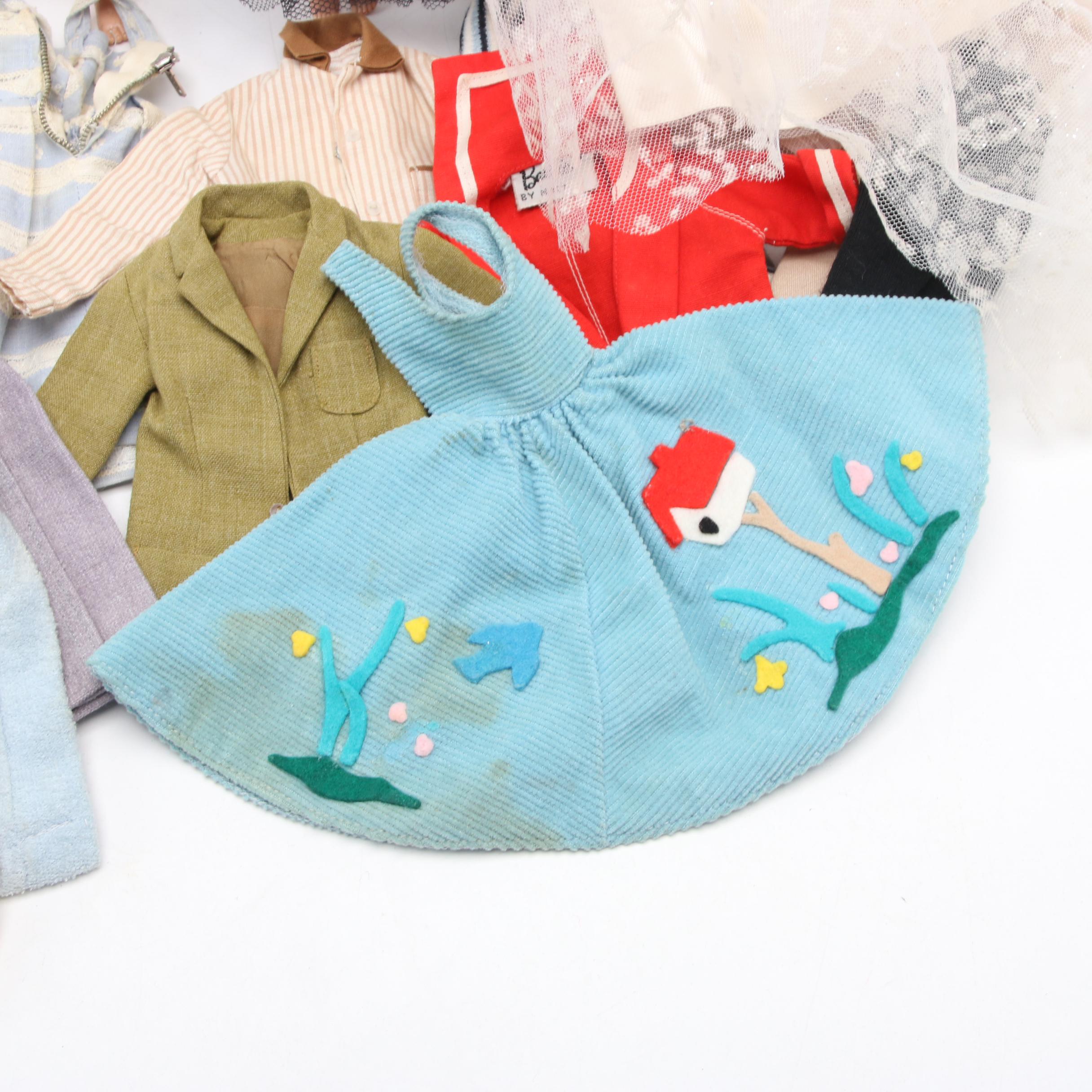 1958 Mattel Barbie and 1960 Ken Dolls with Clothing and Accessories