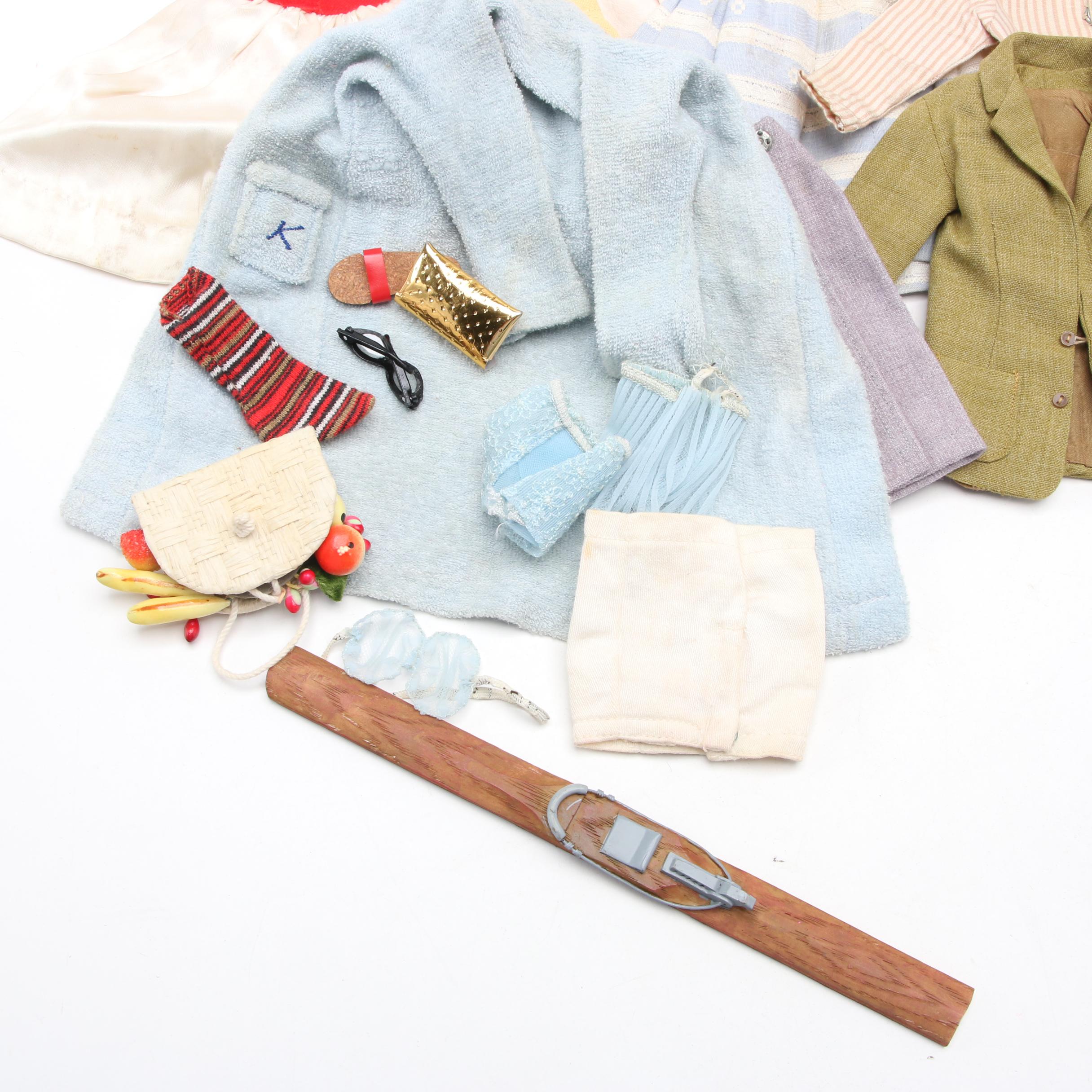 1958 Mattel Barbie and 1960 Ken Dolls with Clothing and Accessories