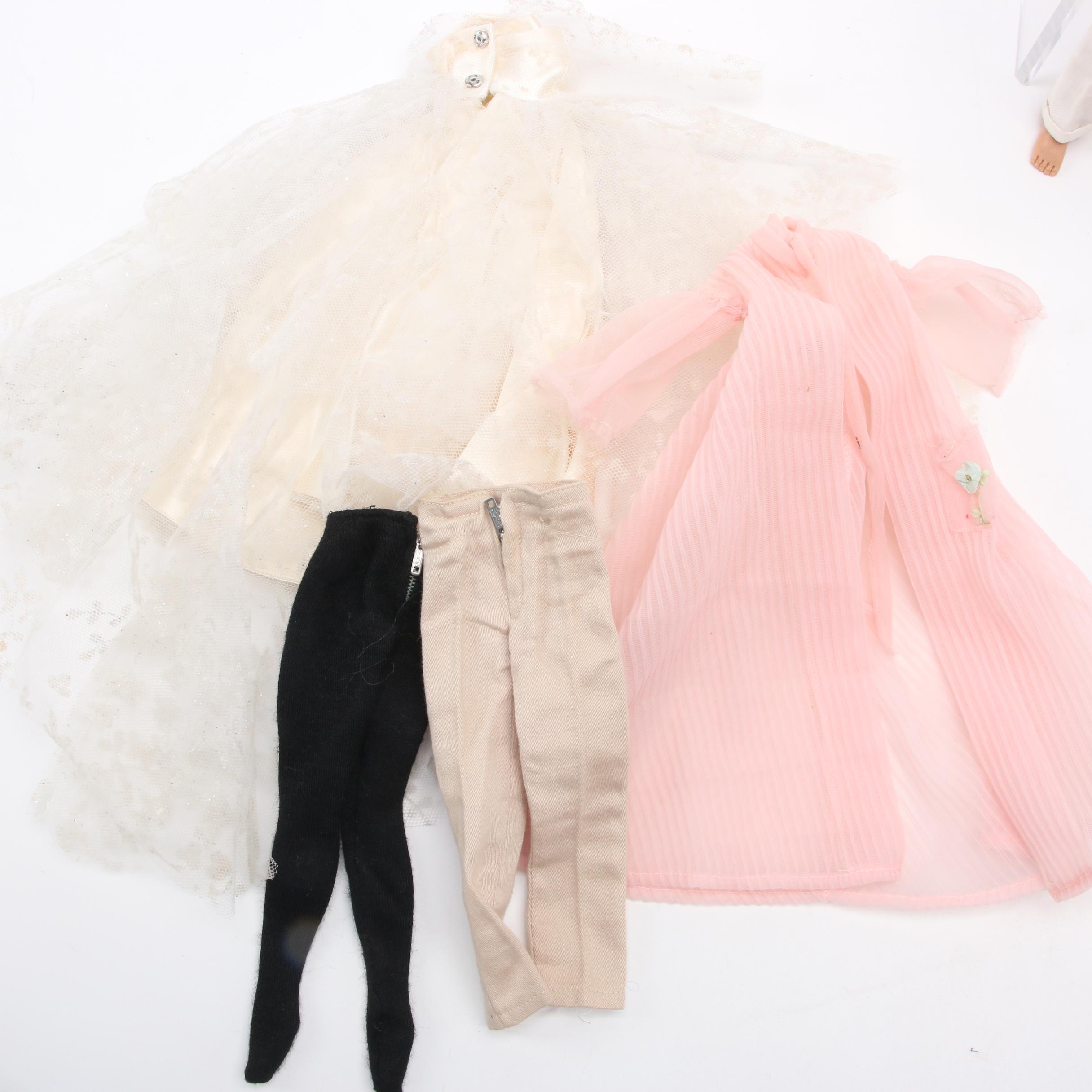 1958 Mattel Barbie and 1960 Ken Dolls with Clothing and Accessories