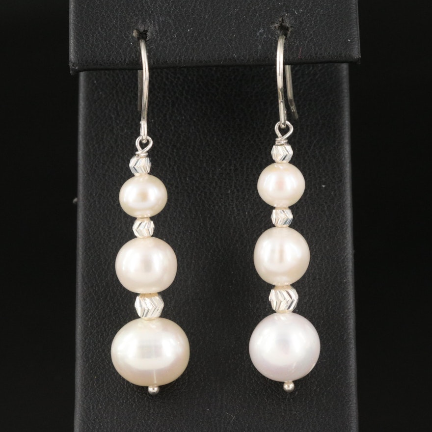 Sterling Silver Pearl Drop Earrings