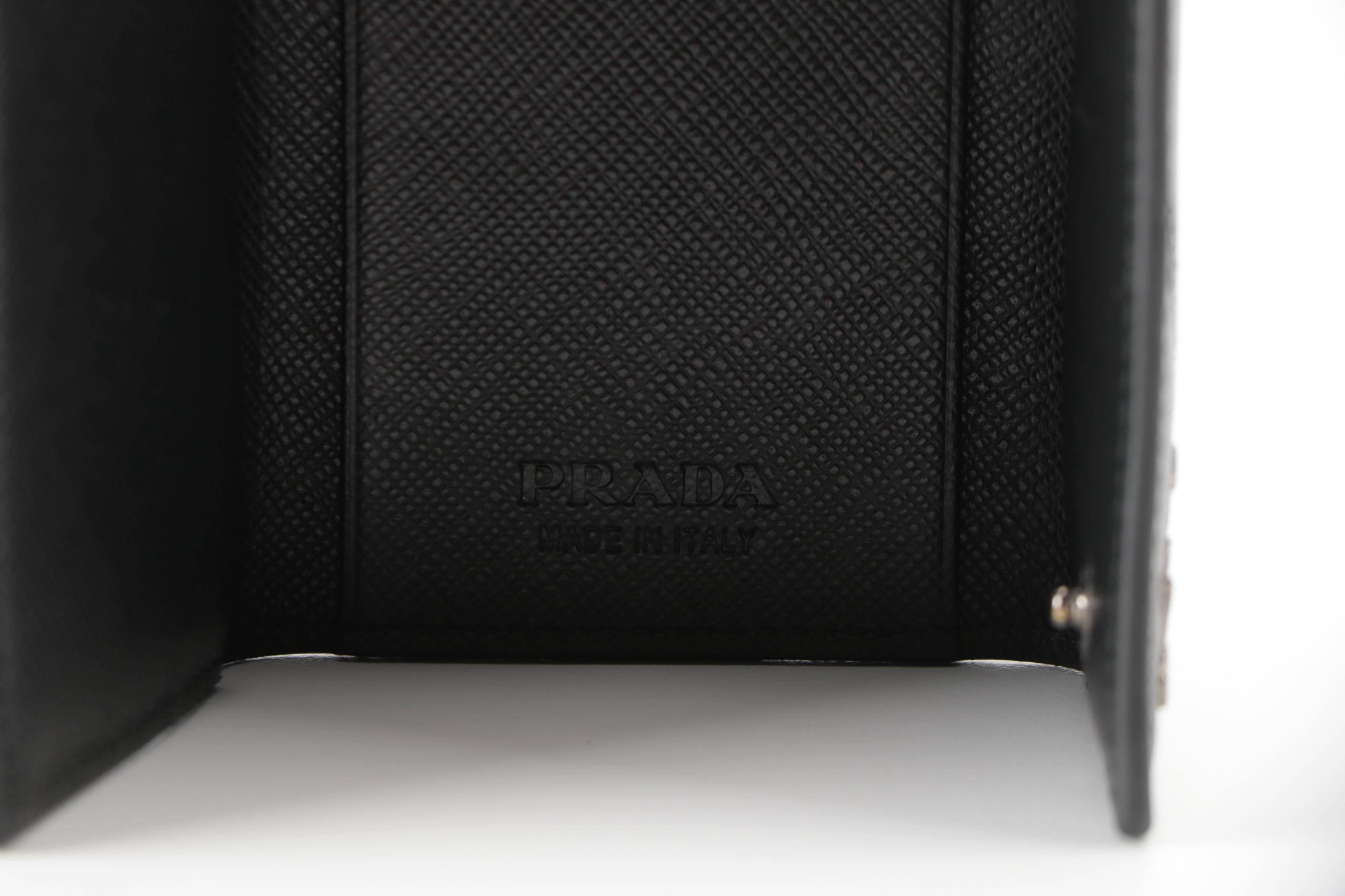 Prada Six-Key Holder in Black Saffiano Leather