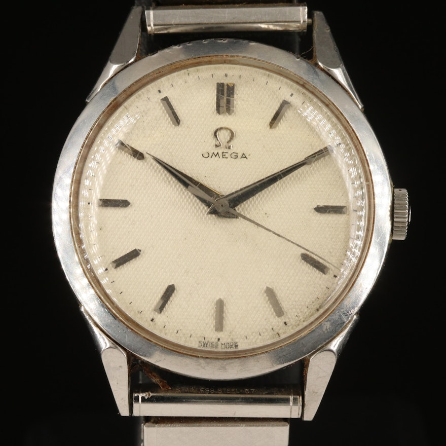 1952 Omega Stainless Steel Wristwatch