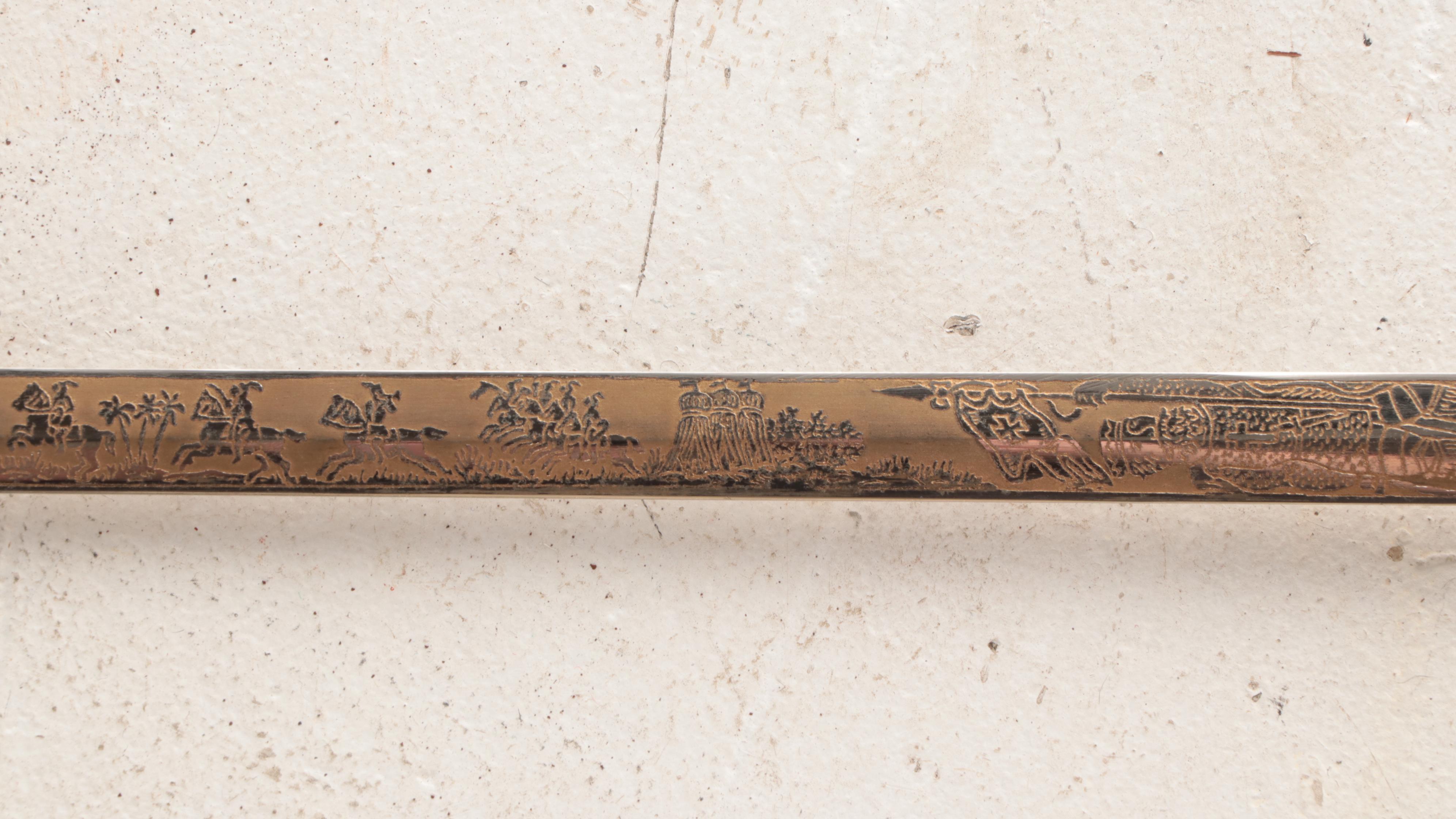 Cincinnati Regalia Co. Knights Templar Ceremonial Sword with Scabbard, 1900s