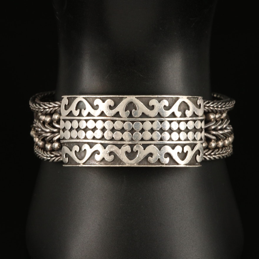 Sterling Bali Style Bracelet