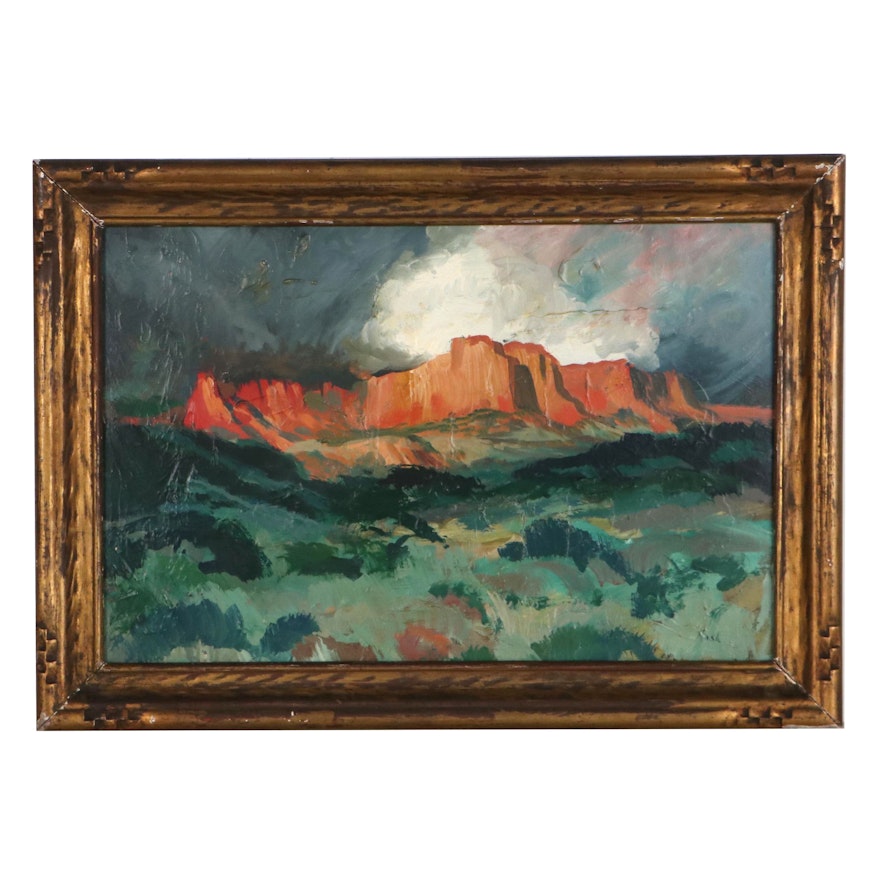 Willard Ayer Nash Landscape Oil Painting, Mid-20th Century