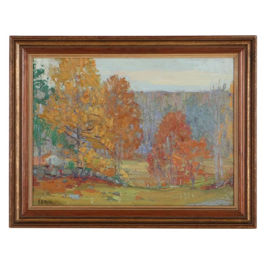 Ernest David Roth Landscape Oil Painting "Autumn"