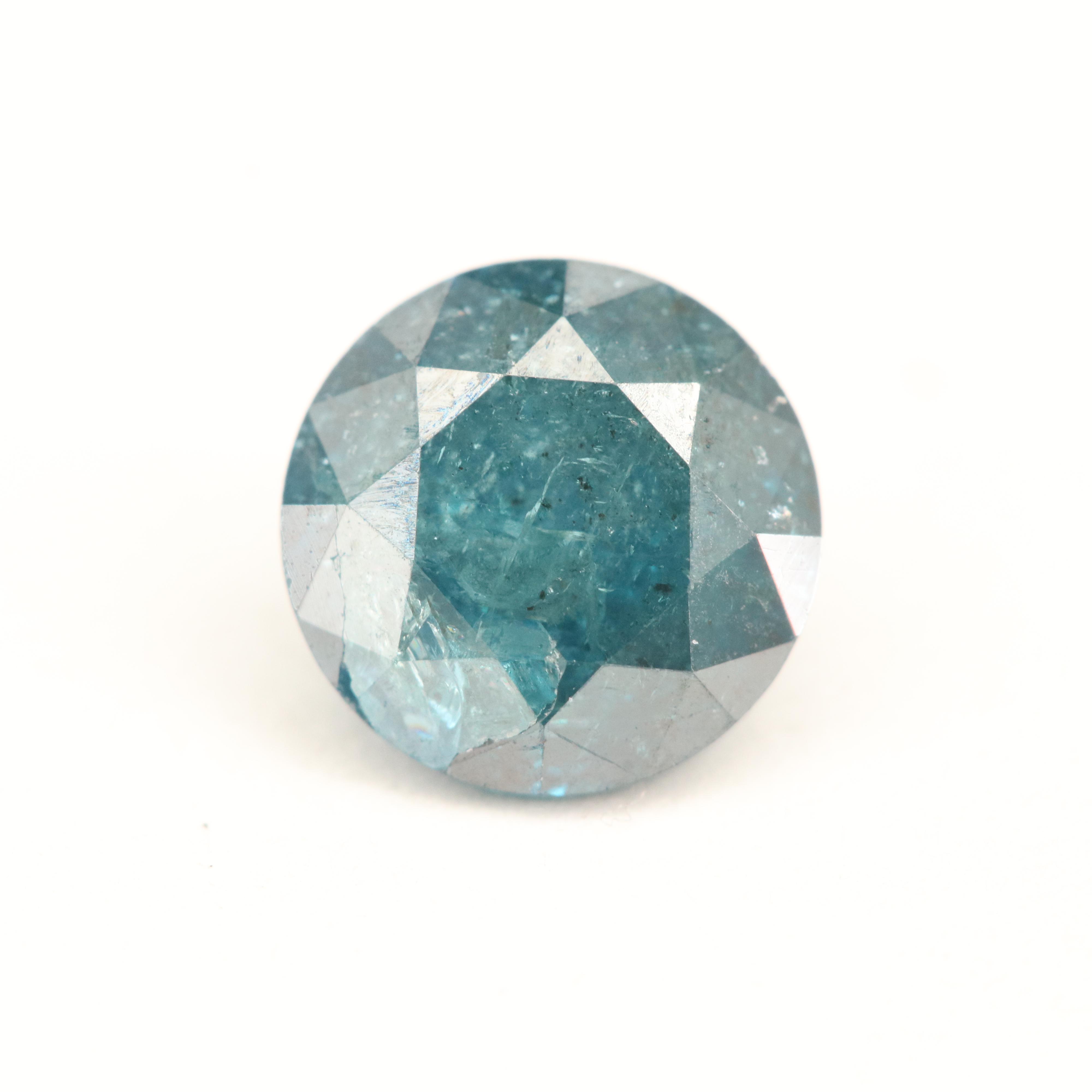 Loose 1.59 CT Fancy Blue Diamond