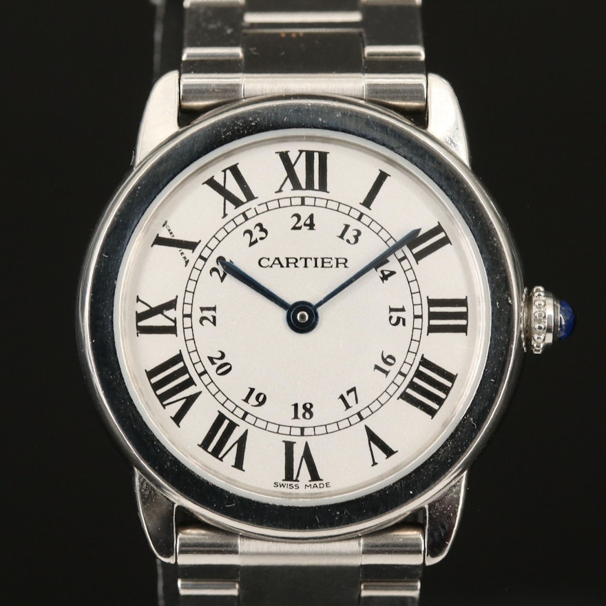 Cartier Ronde Solo Stainless Steel Quartz Wristwatch