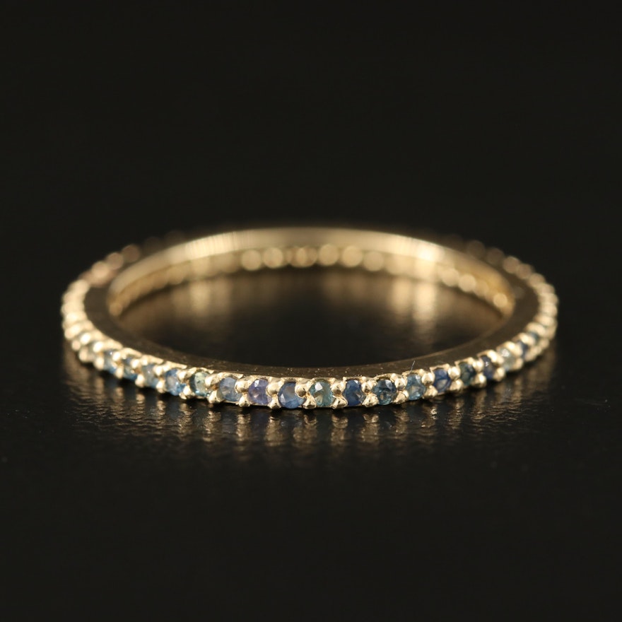 14K Sapphire Eternity Band