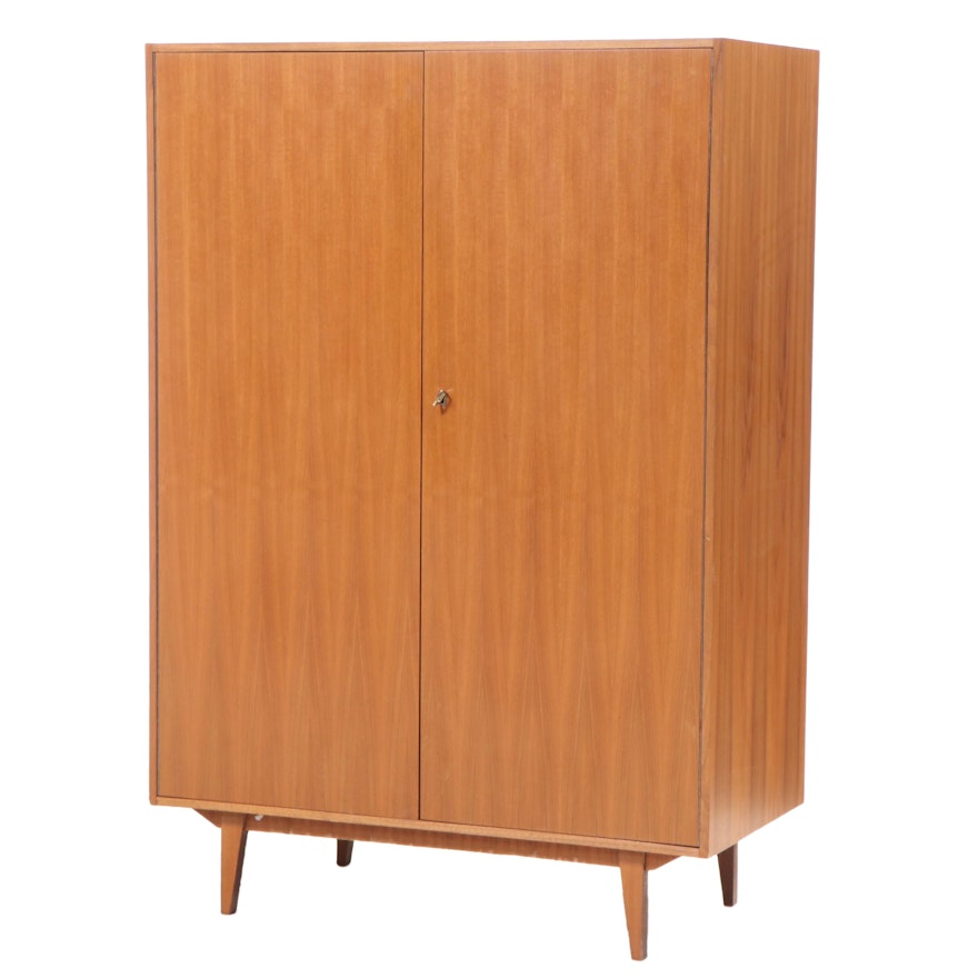 Danish Modern Teak Armoire Cabinet