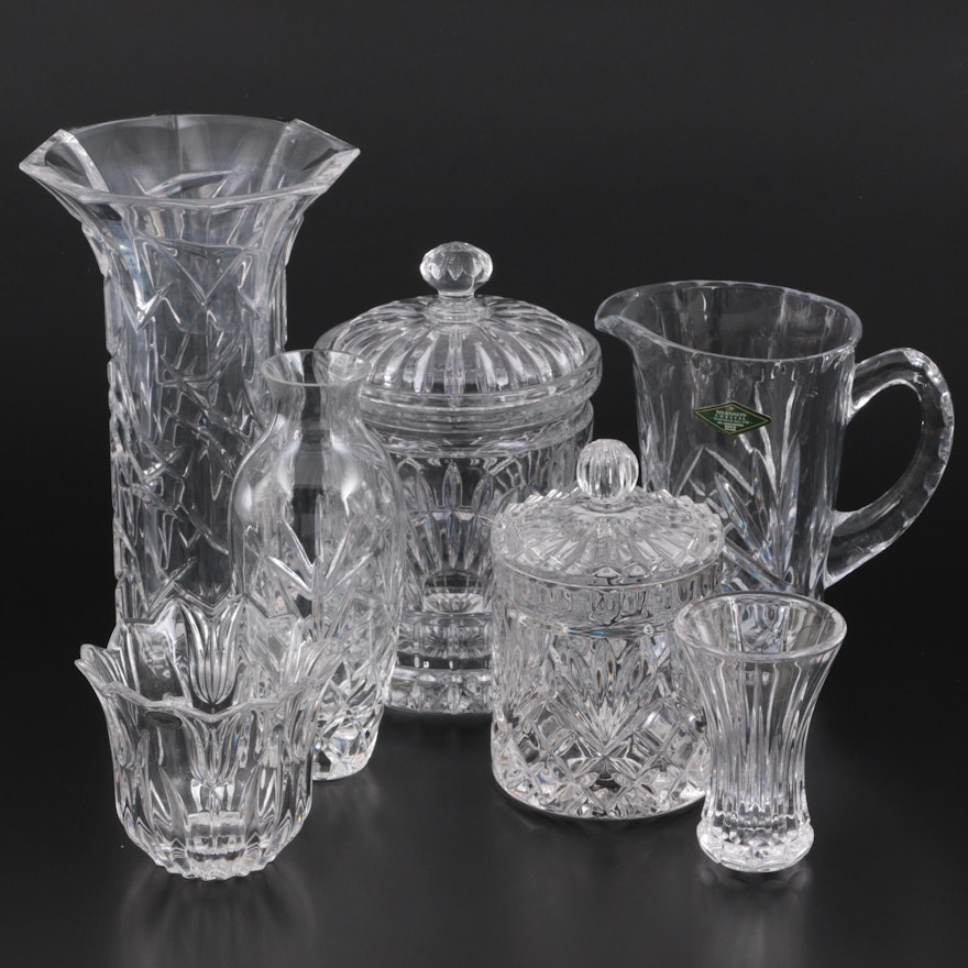 Marquis by Waterford Crystal "Ceylon" Vase with Other Crystal Decor