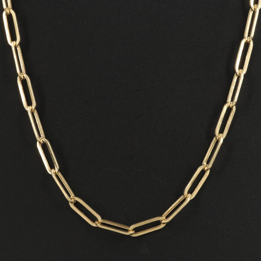 14K Paperclip Chain Necklace