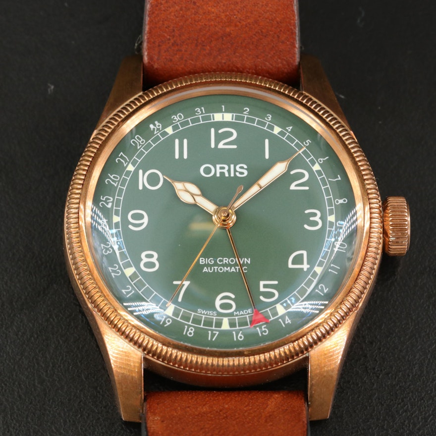 Oris Big Crown Automatic Pointer Date Bronze and Stainless Steel Wristwatch