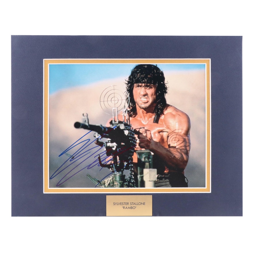 Sylvester Stallone Signed "Rambo" Movie Photo Print, COA