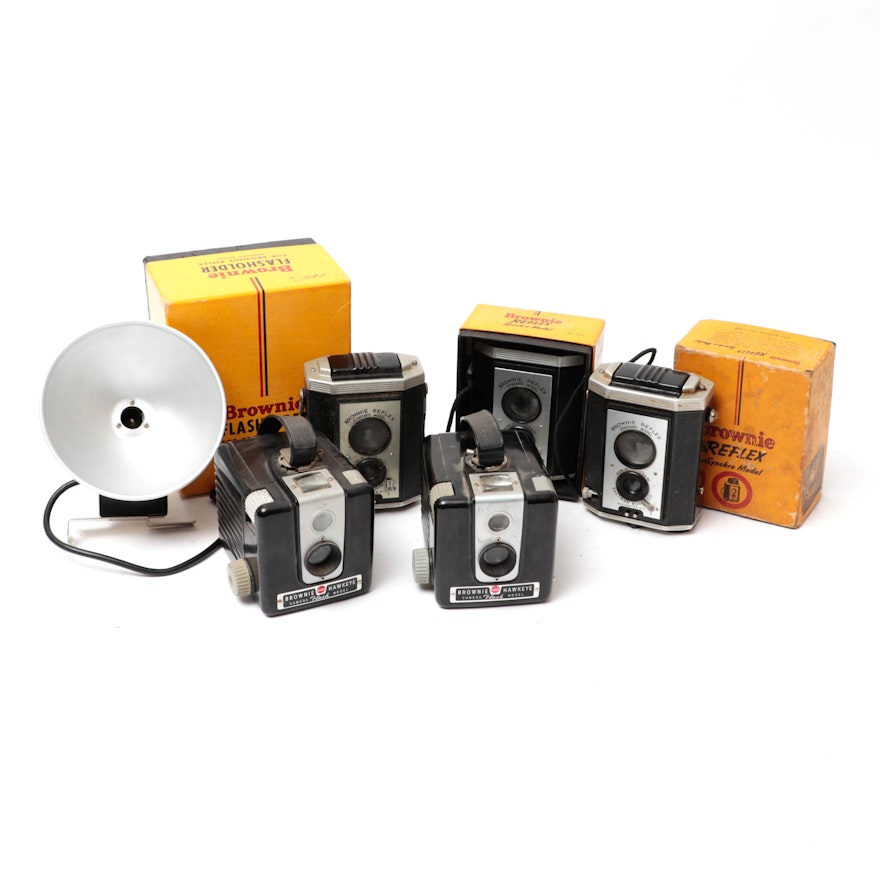 Kodak Cameras and Flash Holder