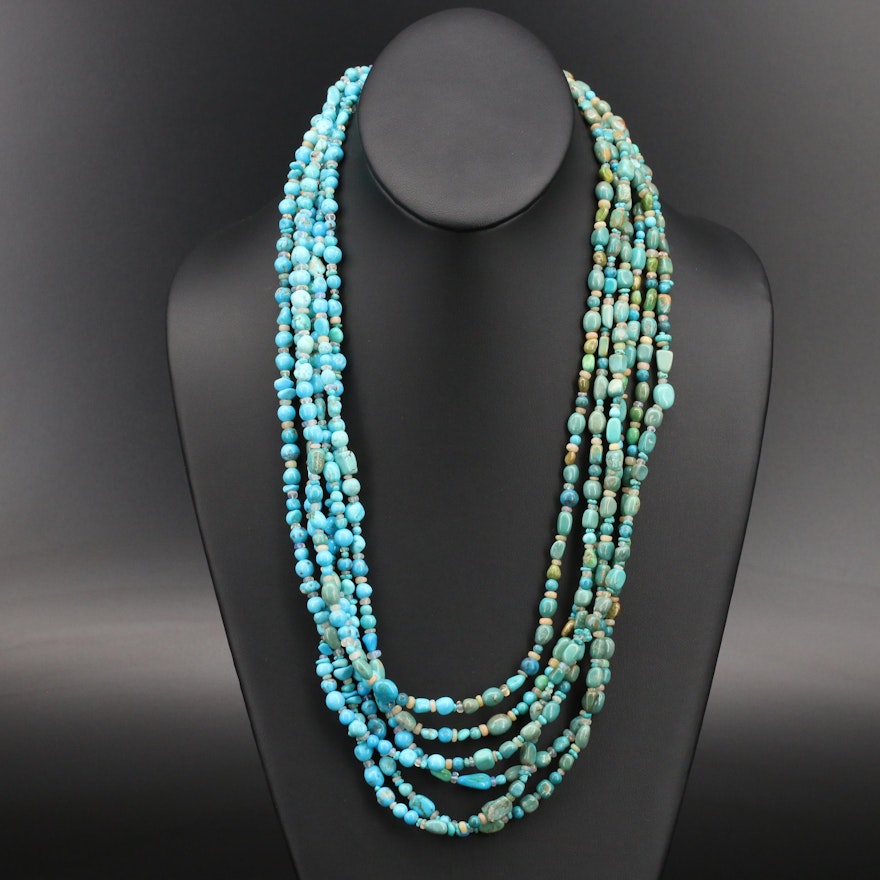 Turquoise and Opal Necklace