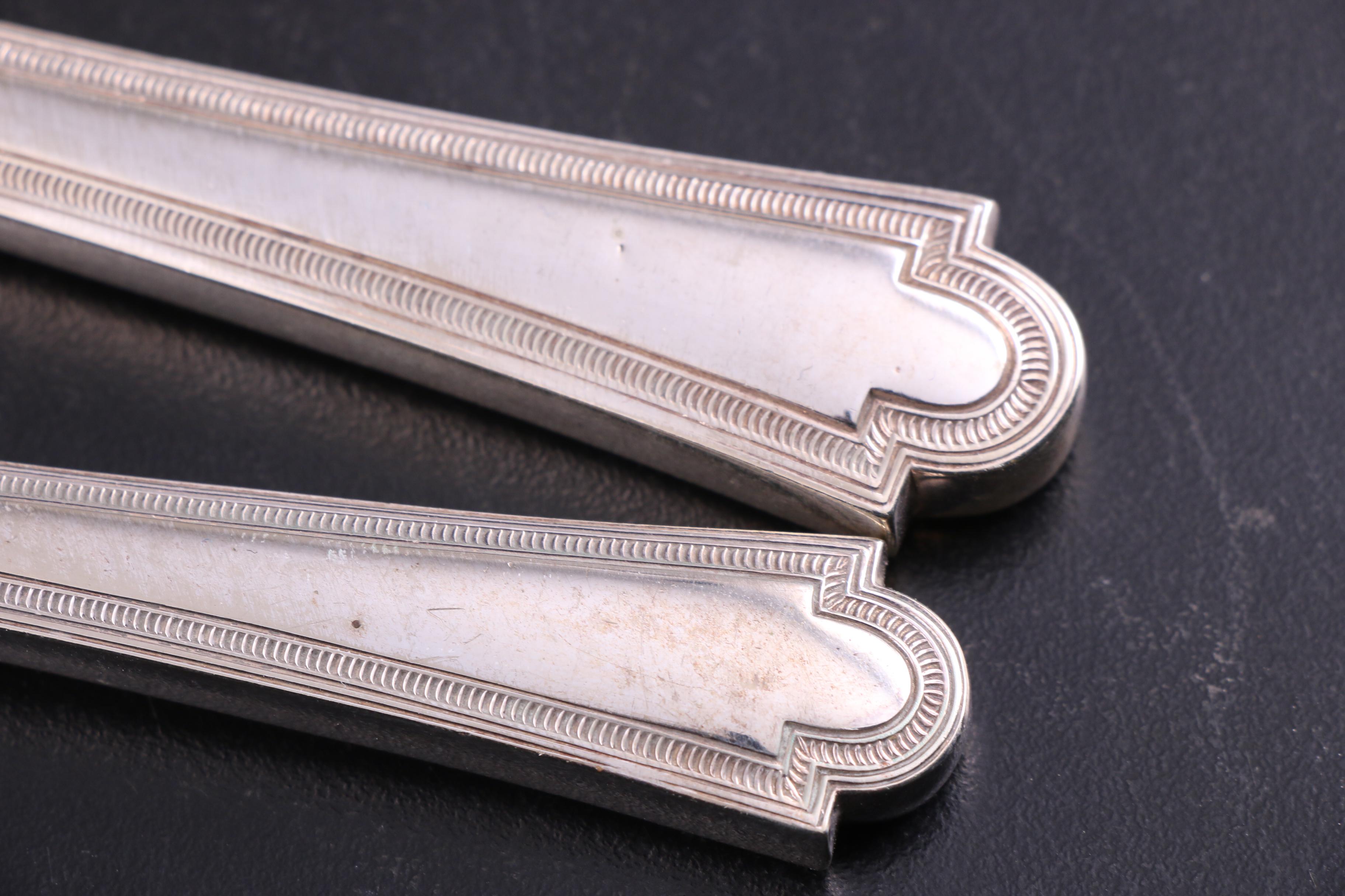 Martin Hall & Co. English Silver Plate Fish Flatware Set, Early 20th Century