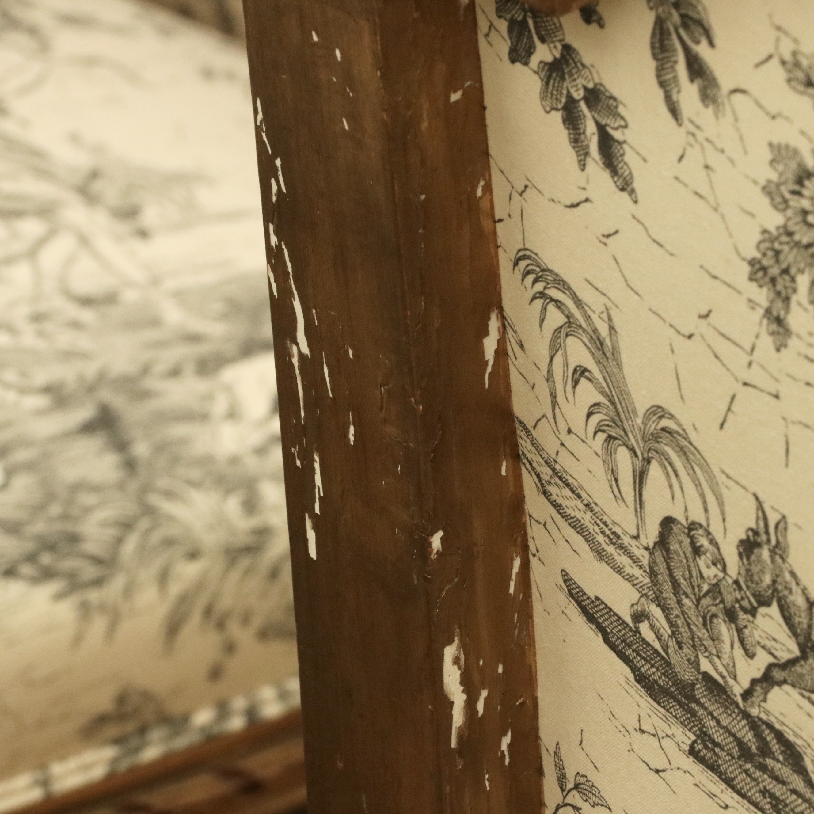 Louis XVI Style Giltwood and Toile Fabric Dining Chairs, Late 19th/Early 20th C.