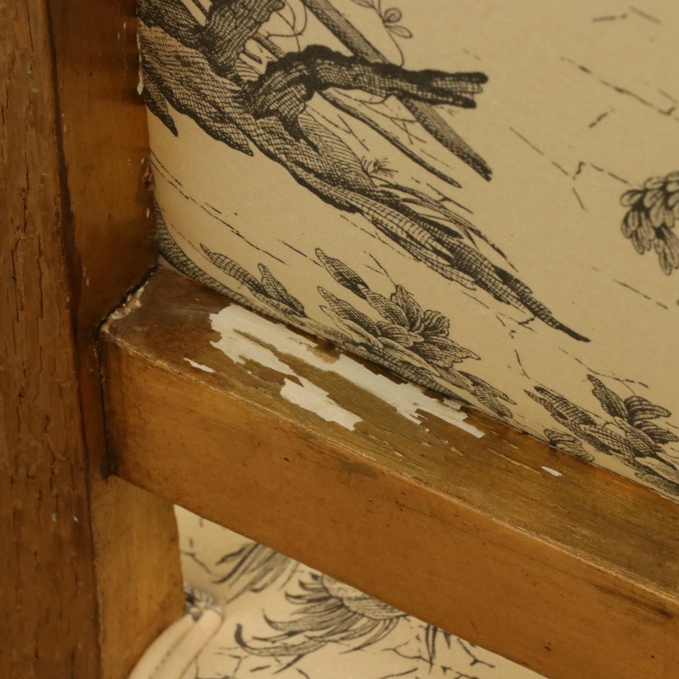 Louis XVI Style Giltwood and Toile Fabric Dining Chairs, Late 19th/Early 20th C.