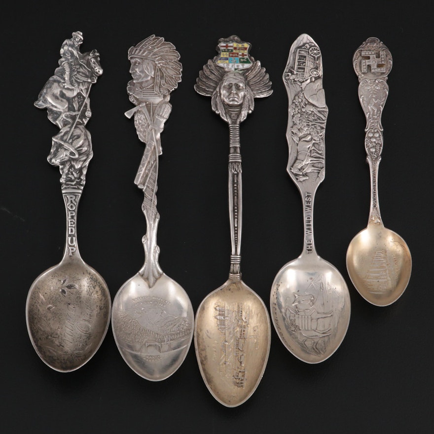 Joseph Mayer & Bros., Watson and Other Sterling Silver Souvenir Spoons