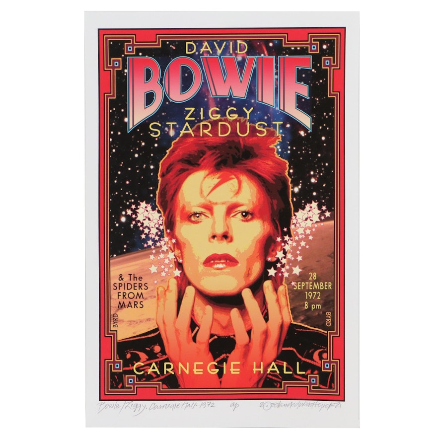 David Edward Byrd Giclée "Bowie/Ziggy at Carnegie Hall 1972," 2021