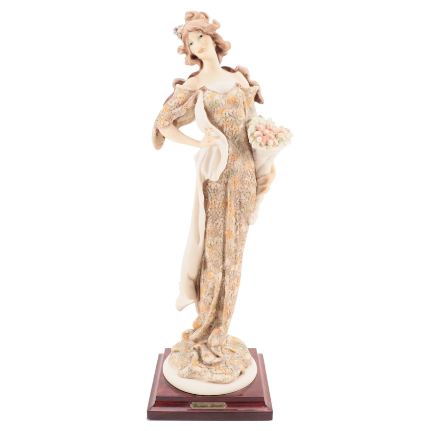 Giuseppe Armani for Capodimonte "Lady with Strawberries" Resin Figurine